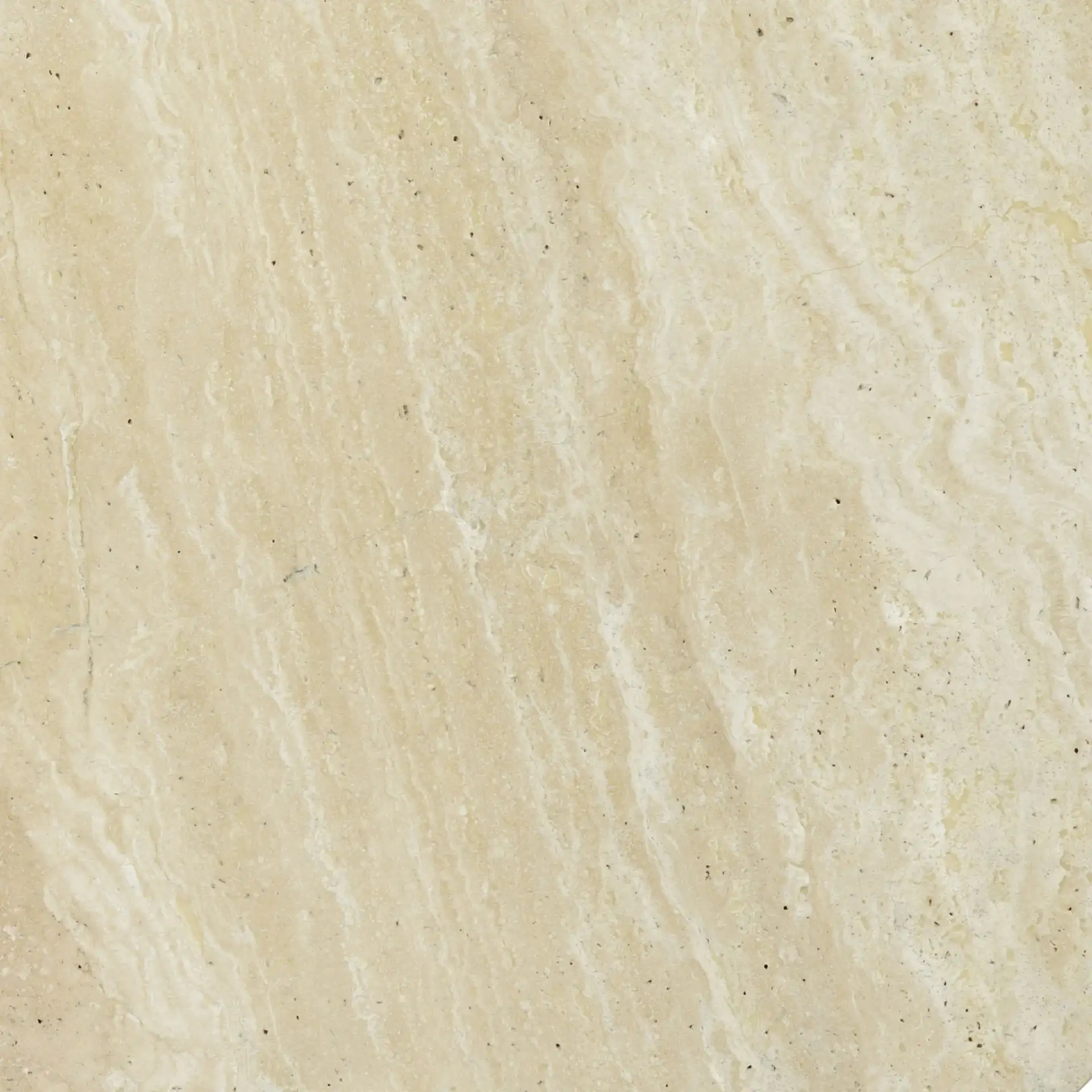 Alysandria Round Accent Table in Dark Brown Oak / Travertine, detail view