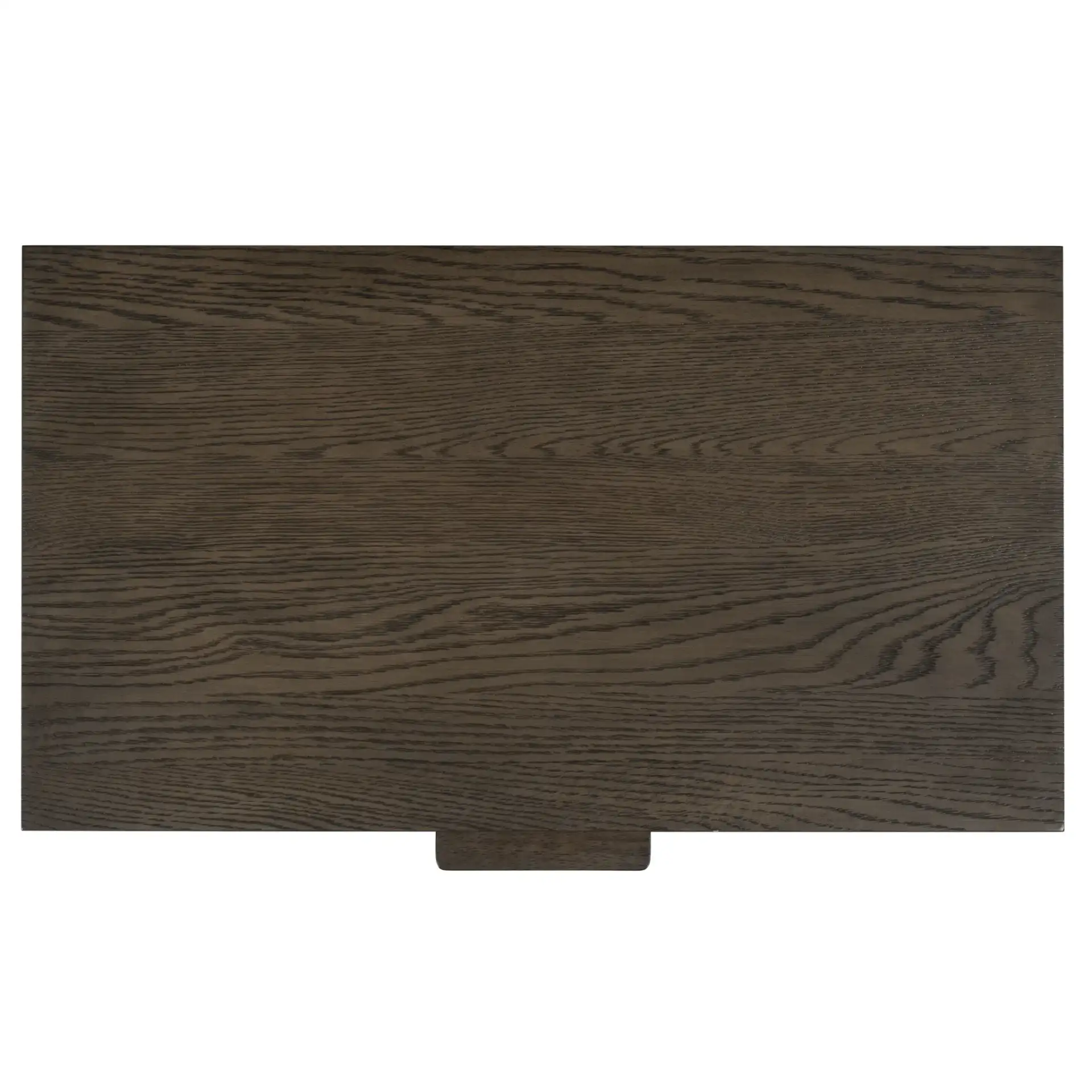 Alysandria Two-Drawer Nightstand in Dark Brown Oak, detail view