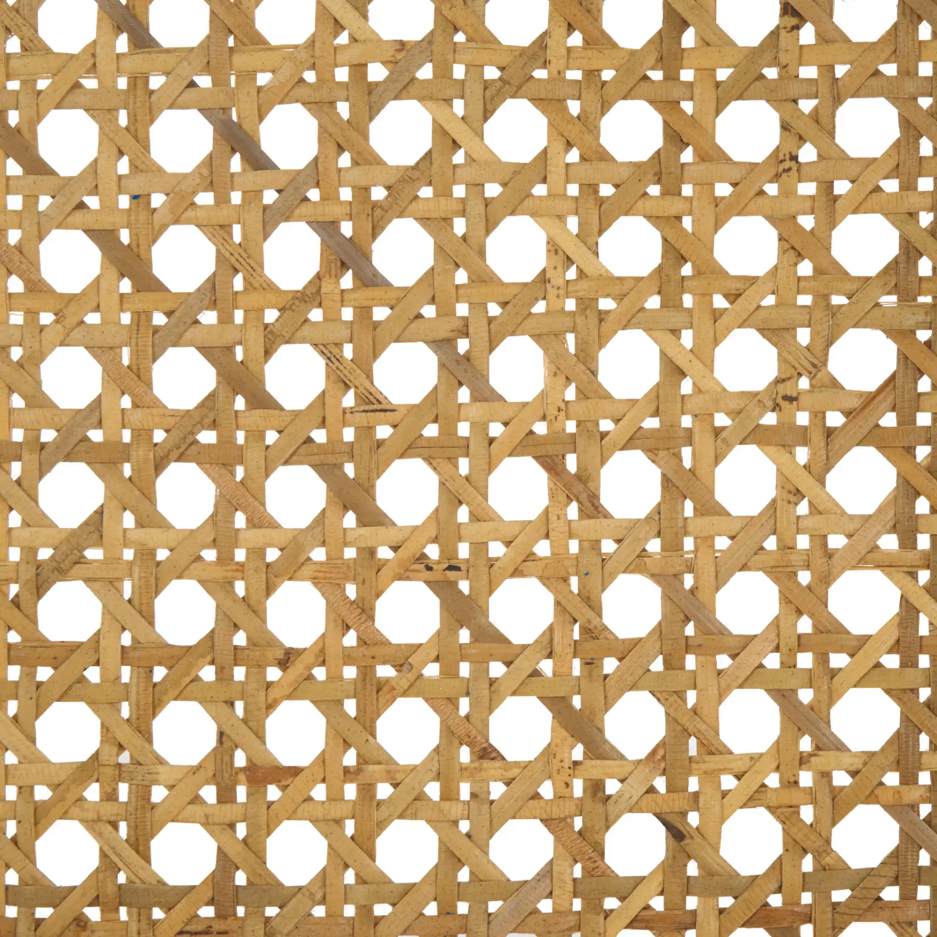 Karyna Rattan & Glass Table in Black / Natural, detail view