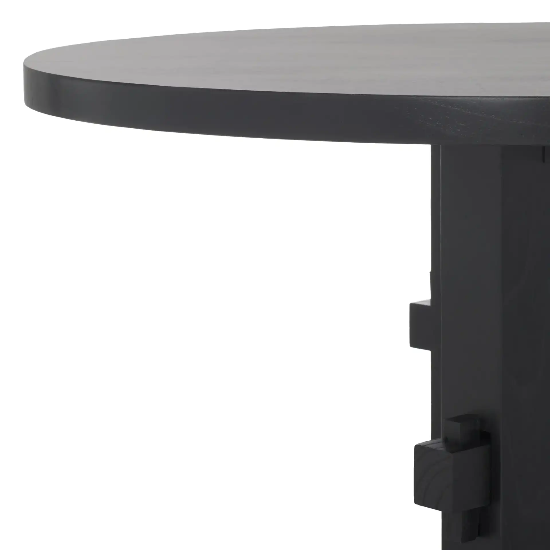 Tabytha Wood Coffee Table in Black in a styled room