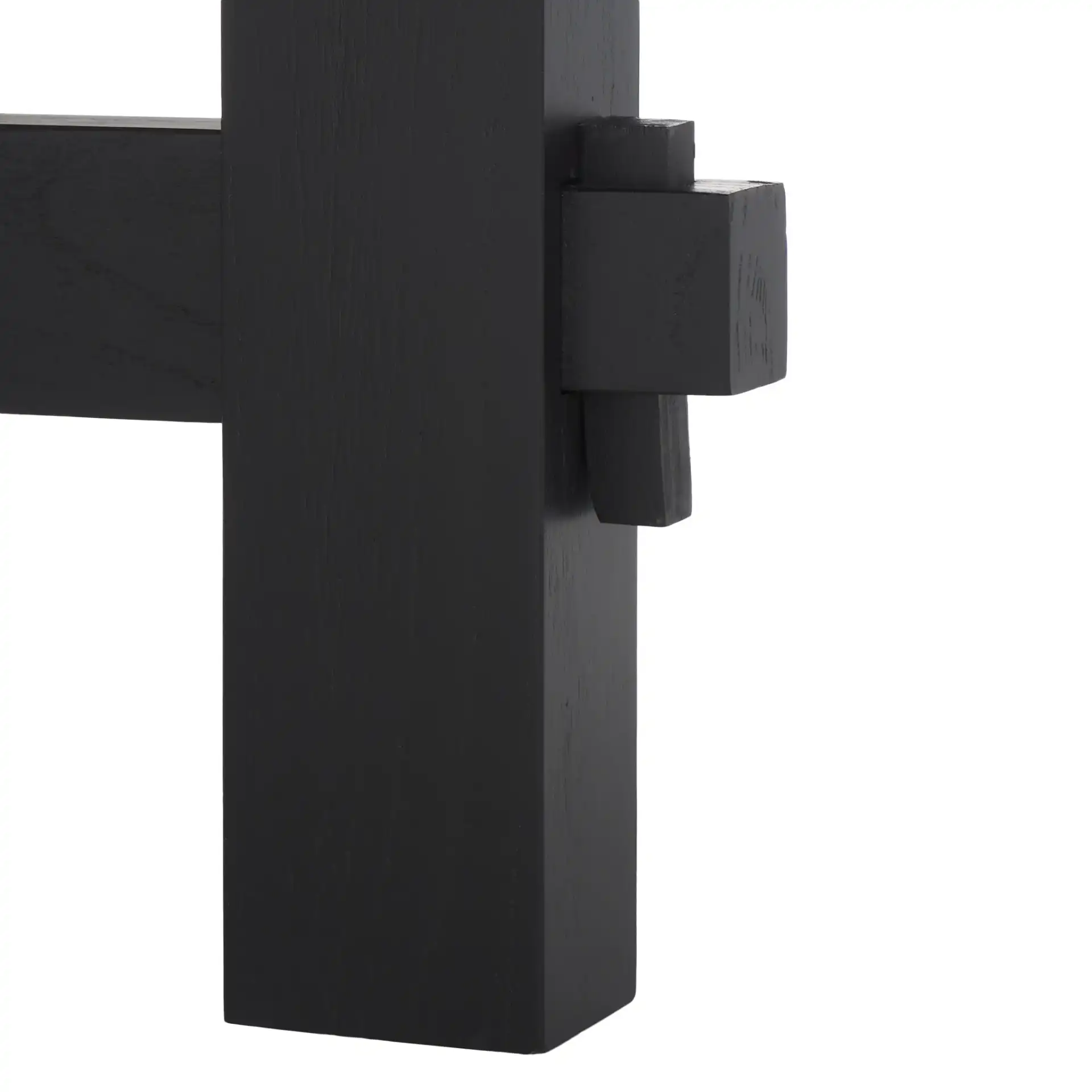 Tabytha Wood Coffee Table in Black, detail view