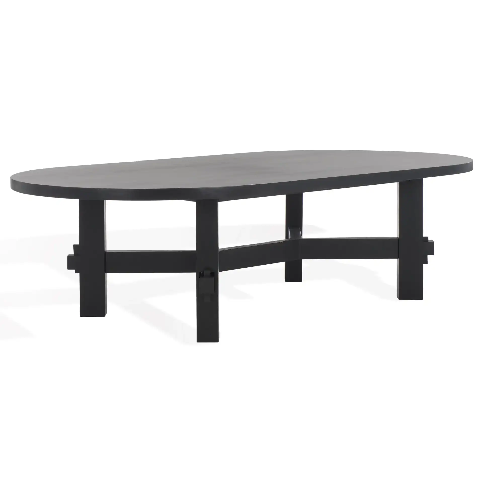 Tabytha Wood Coffee Table in Black, detail view