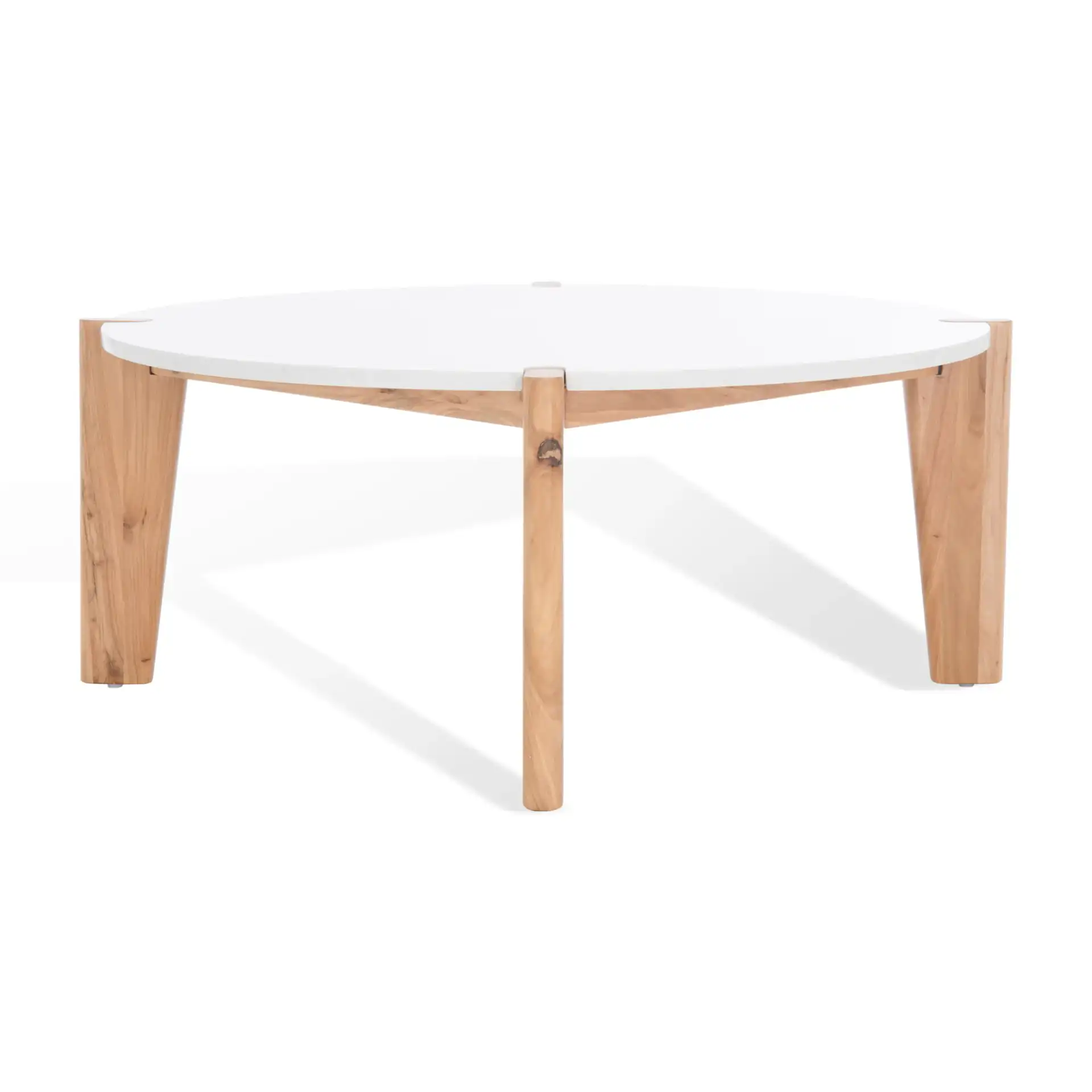 Garcia Marble Top Coffee Table in Black / White, detail view