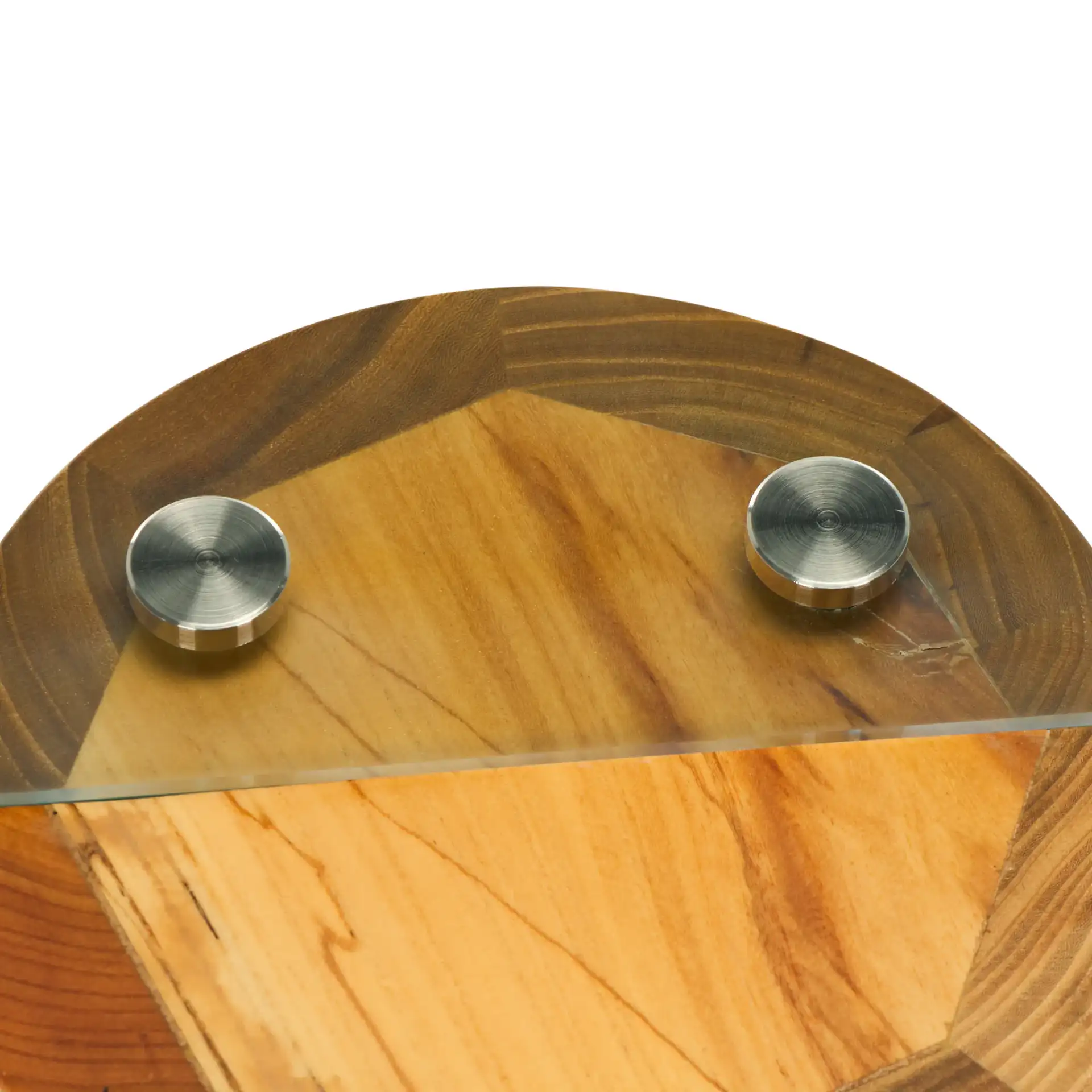 Robbie Square Glass Coffee Table in Natural in a styled room