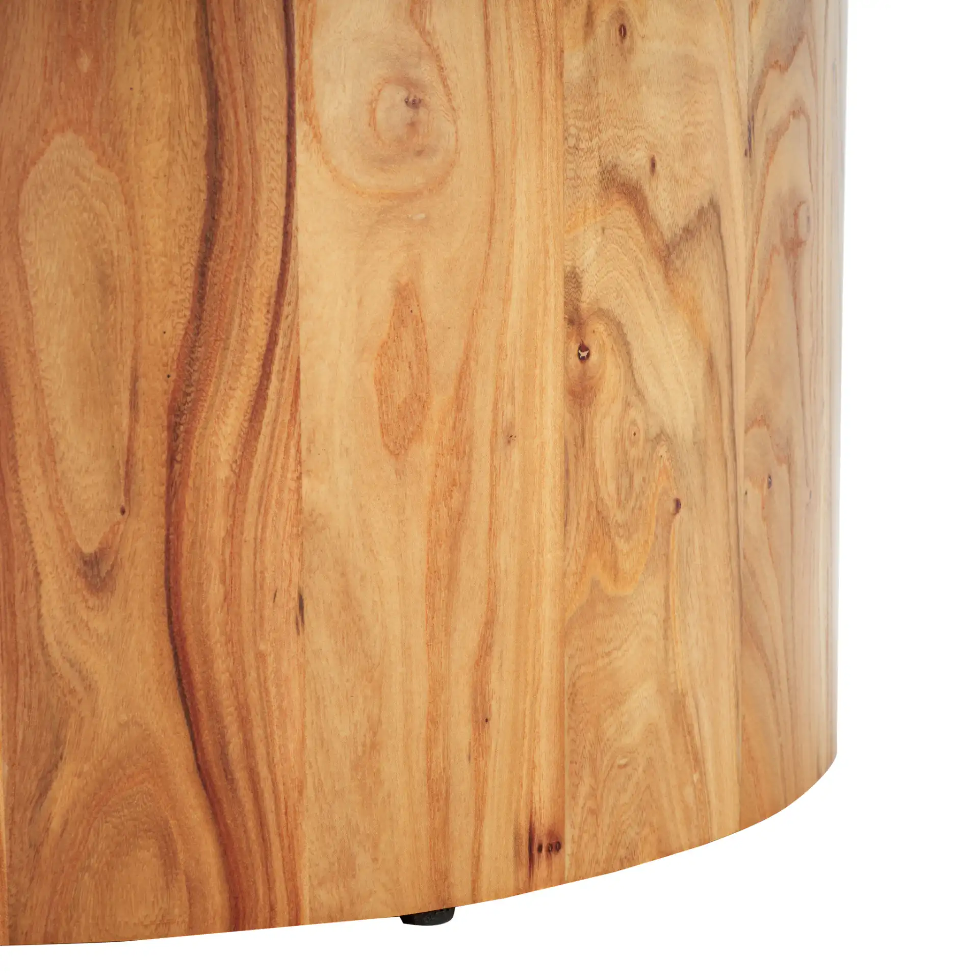 Falynn Square Wood Coffee Table in Black, detail view