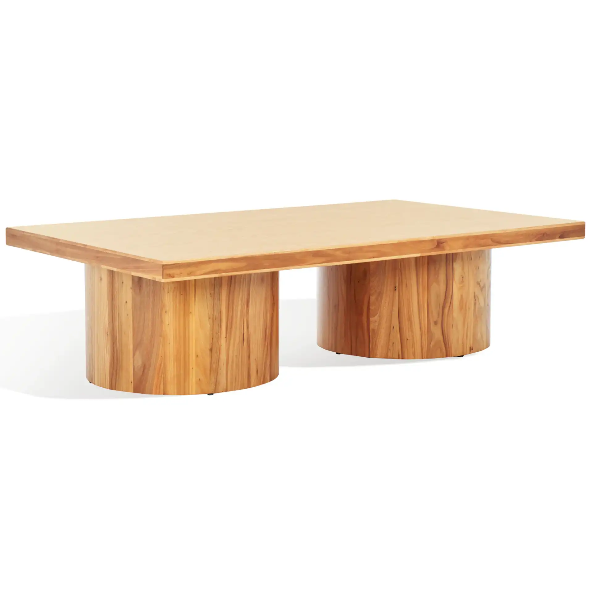 Falynn Square Wood Coffee Table in Black, detail view