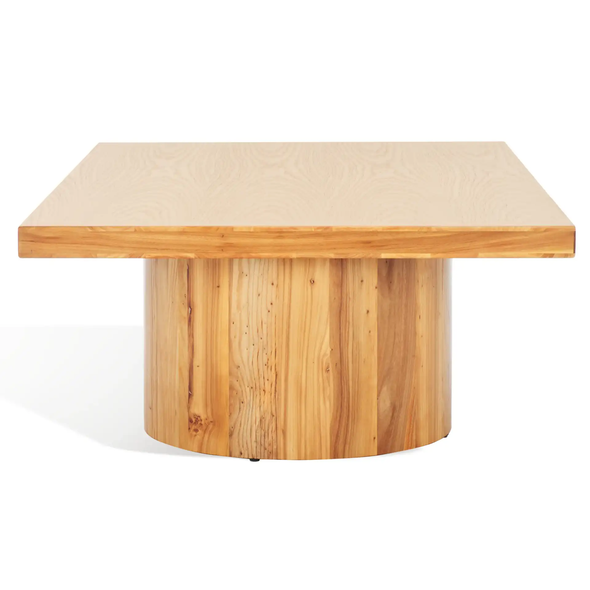 Falynn Square Wood Coffee Table in Black, detail view
