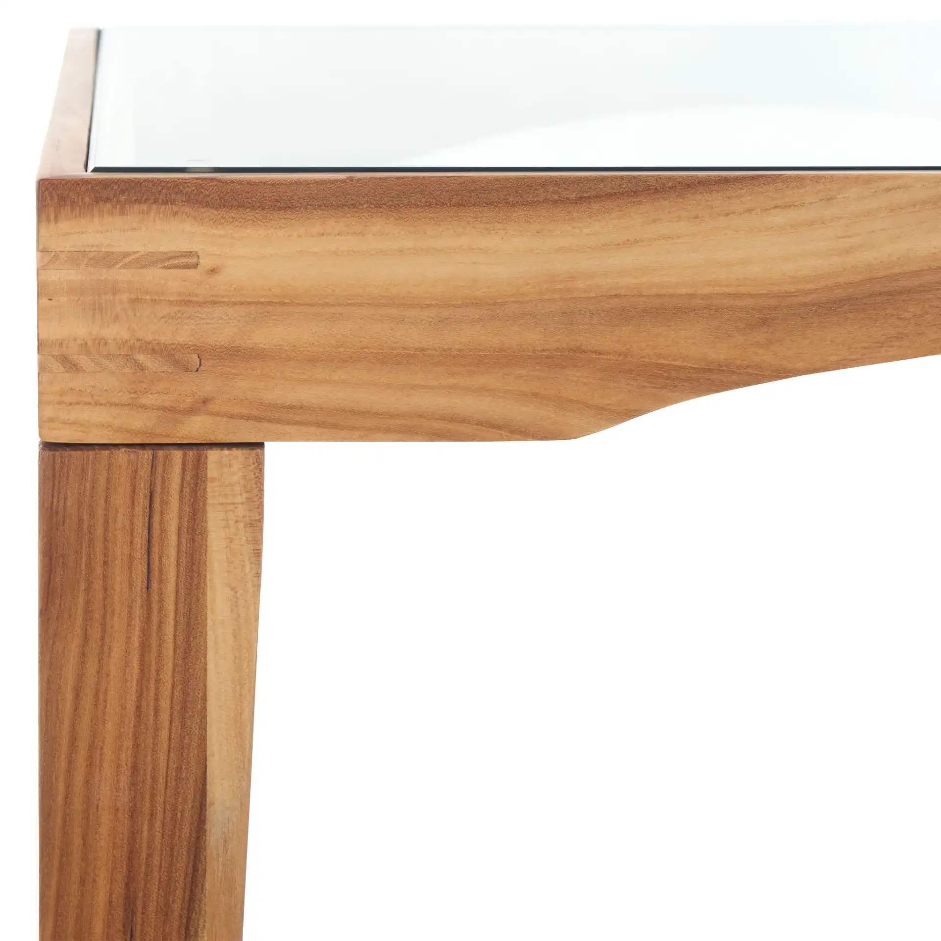 Nicolella Square Glass Accent Table in Black in a styled room