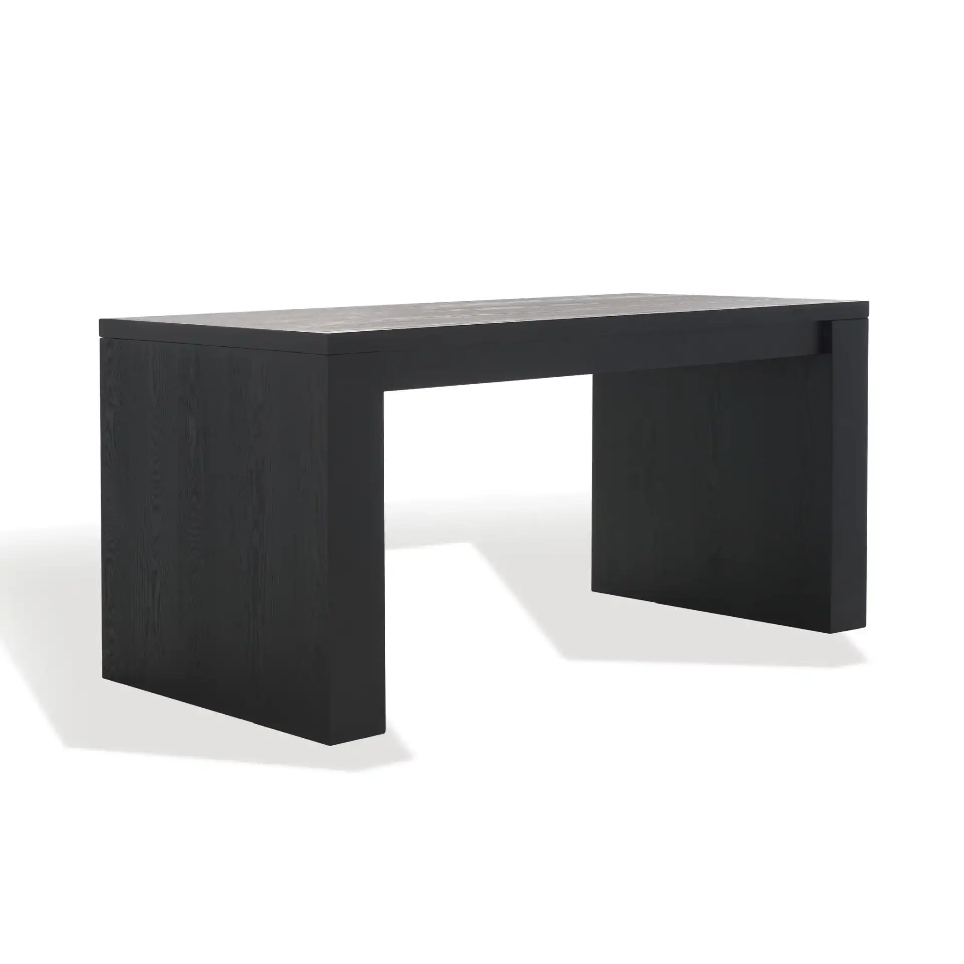 Deborah Wood Desk in Black, detail view