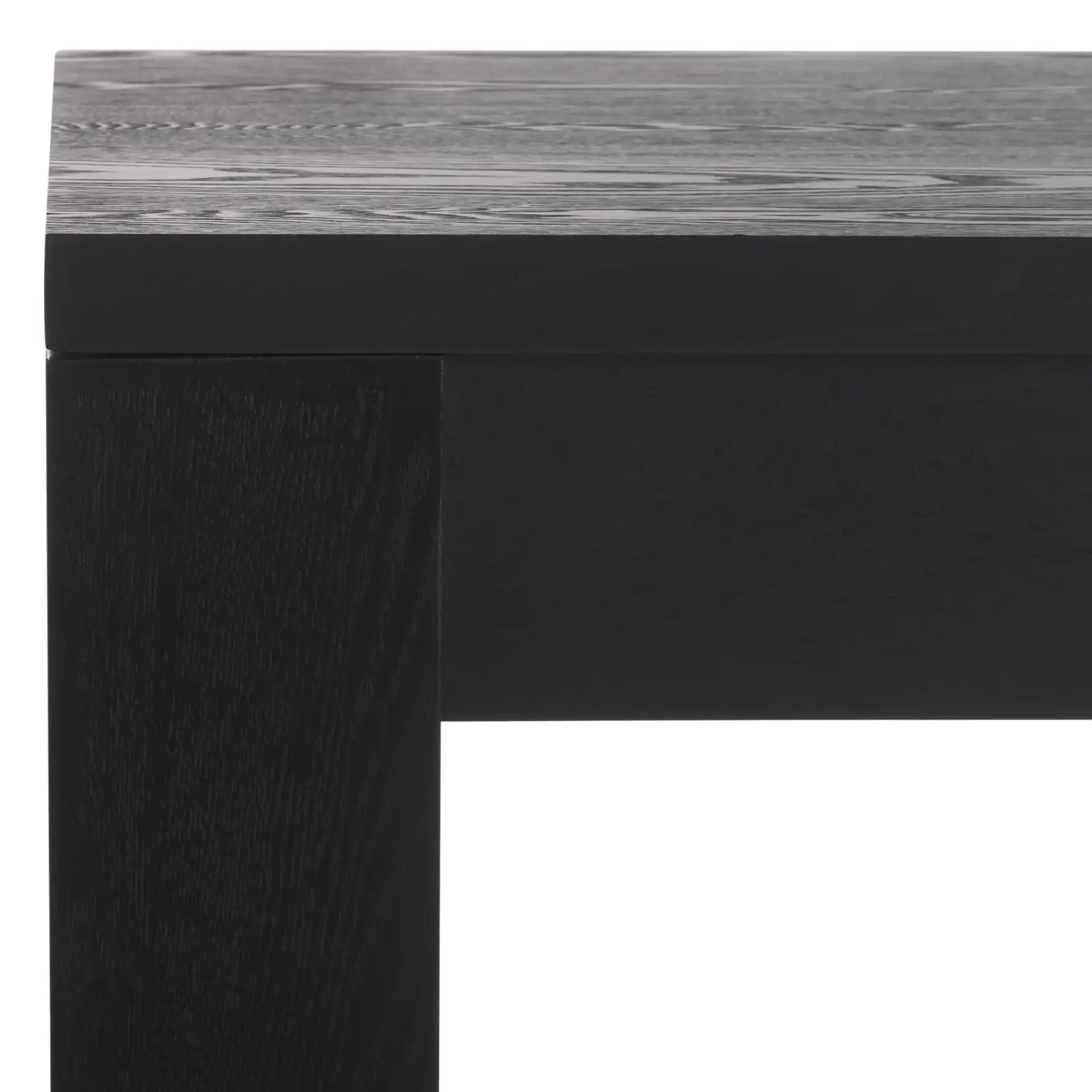 Deborah Wood Desk in Black in a styled room