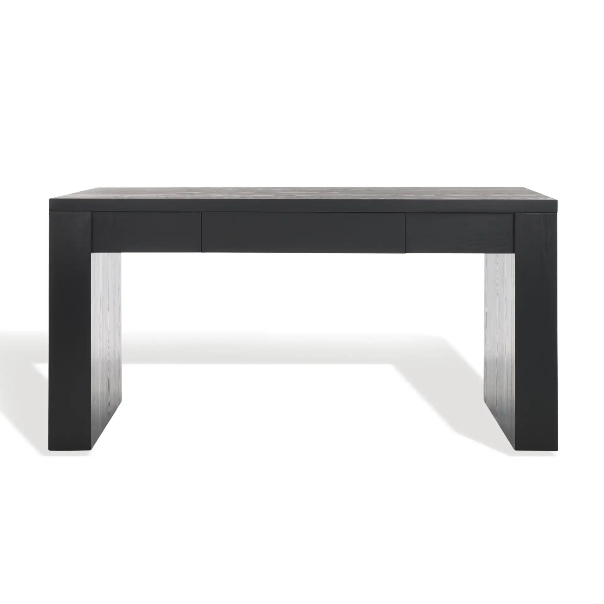 Deborah Wood Desk in Black, detail view