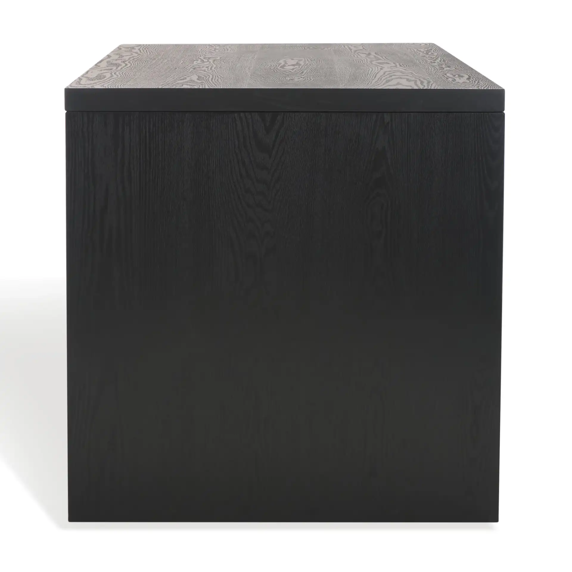 Deborah Wood Desk in Black, detail view