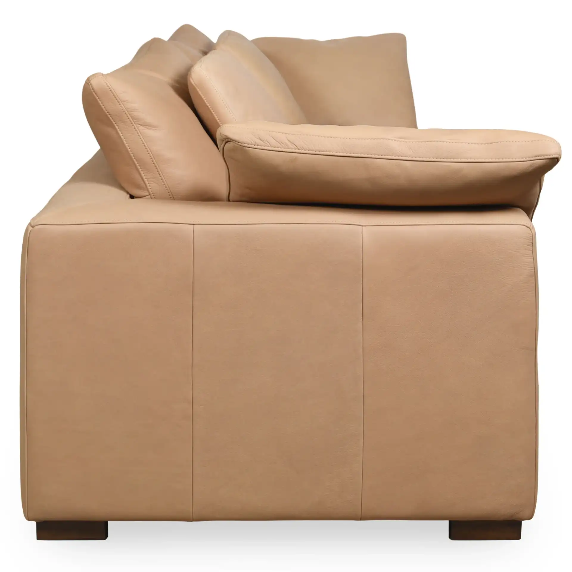 Blanca Leather Sofa in Brown, detail view