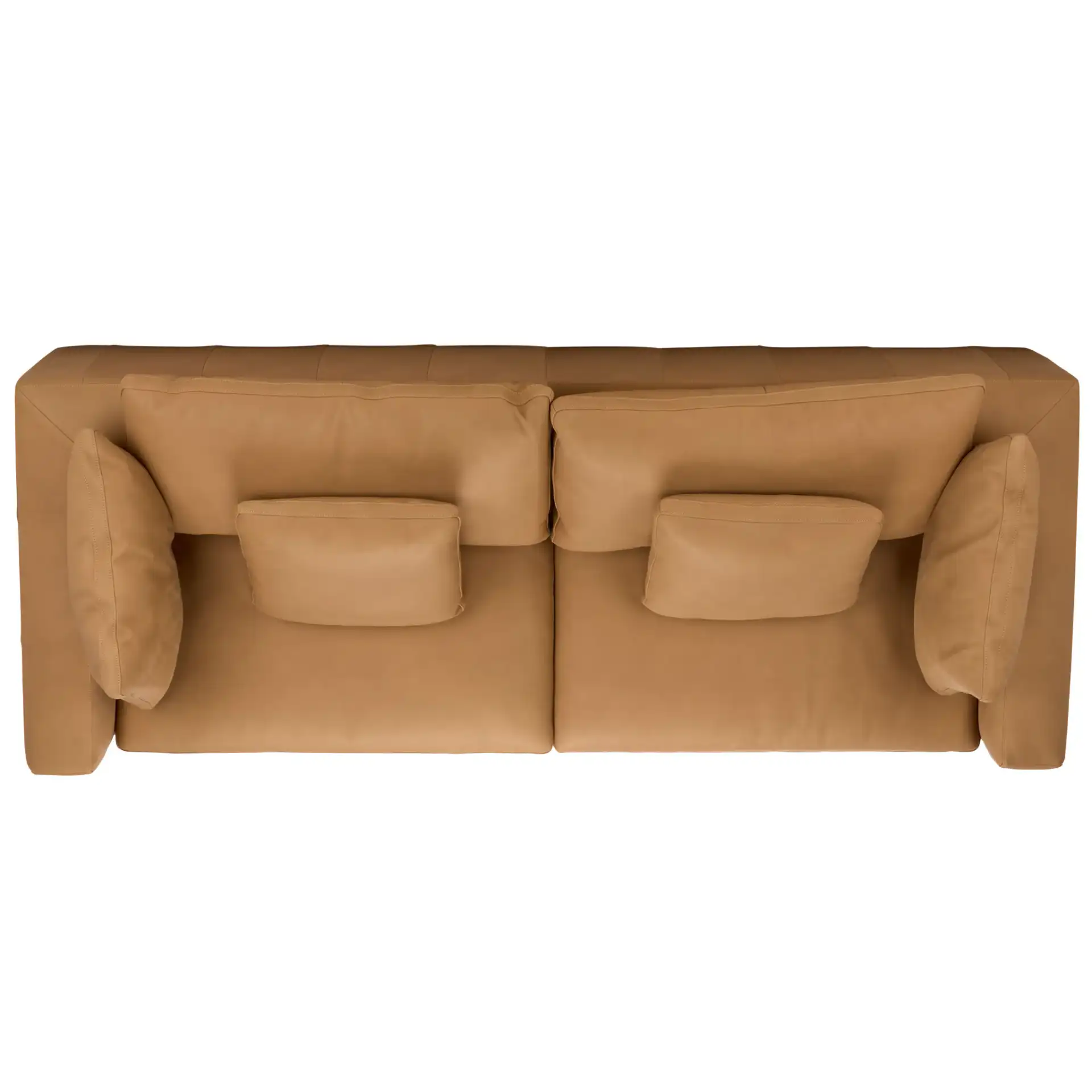 Blanca Leather Sofa in Brown, detail view