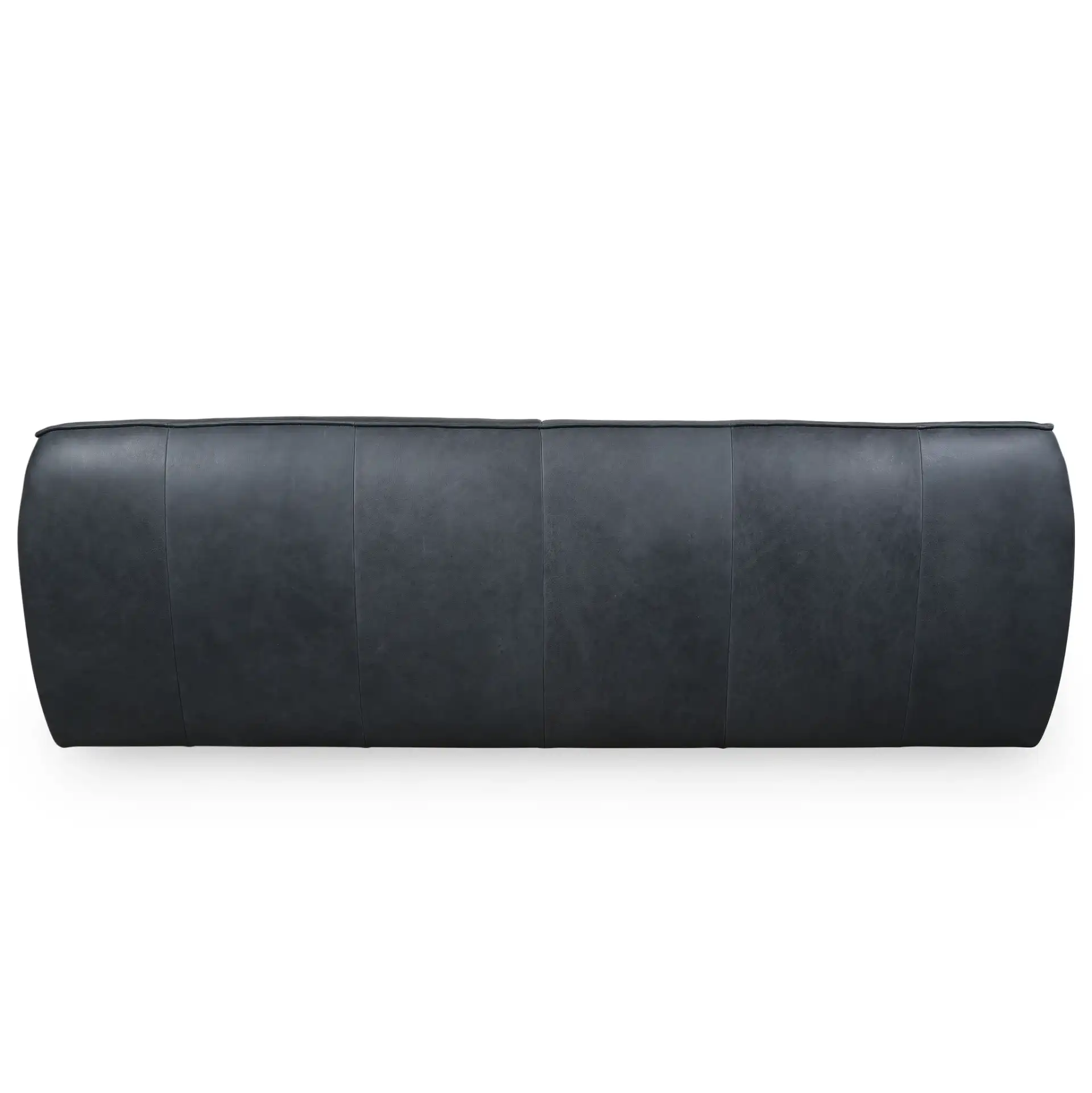 Agitha Leather Sofa in Dark Gray, detail view