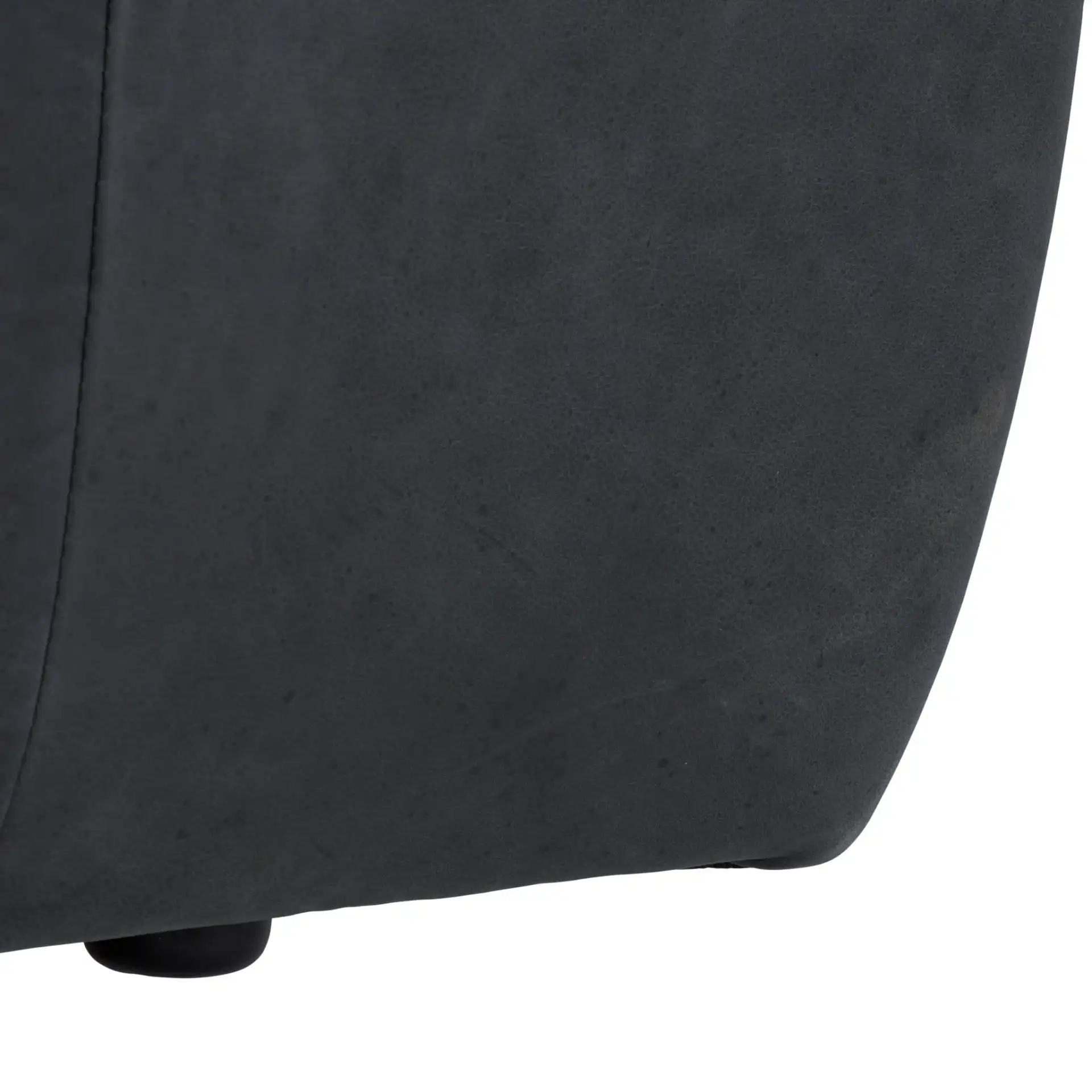 Agitha Leather Sofa in Dark Gray, detail view