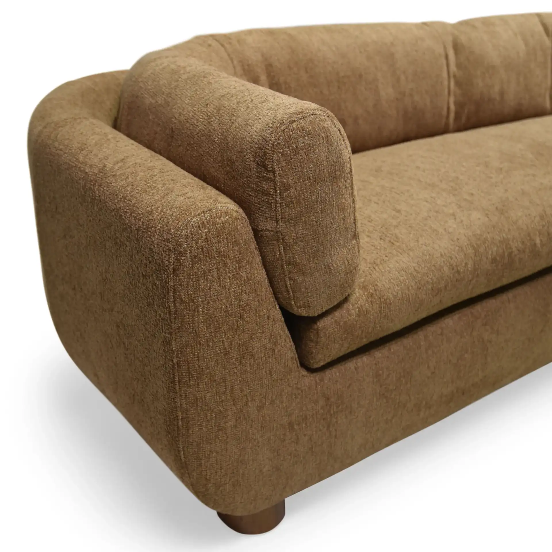 Beccaletta Sofa in Light Brown in a styled room