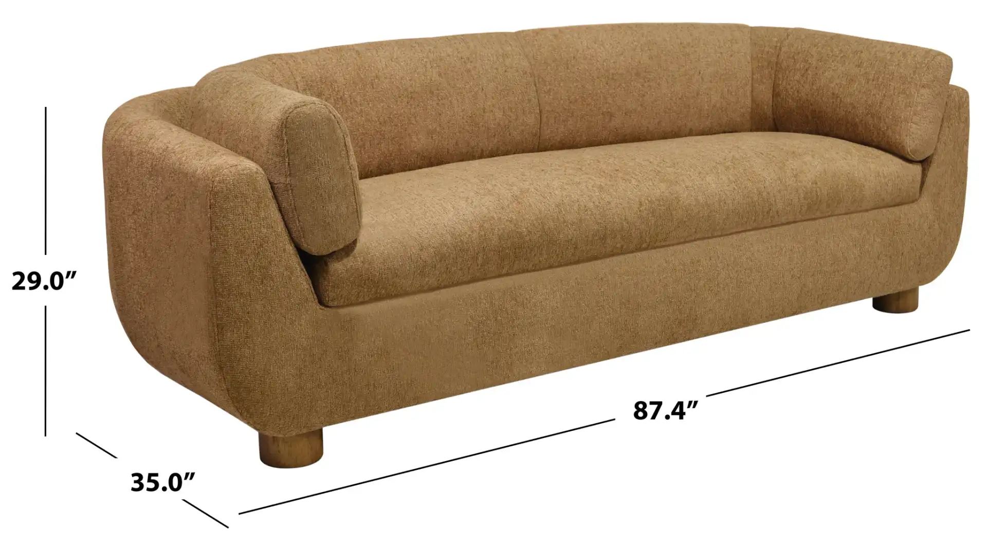 Beccaletta Sofa in Light Brown, detail view
