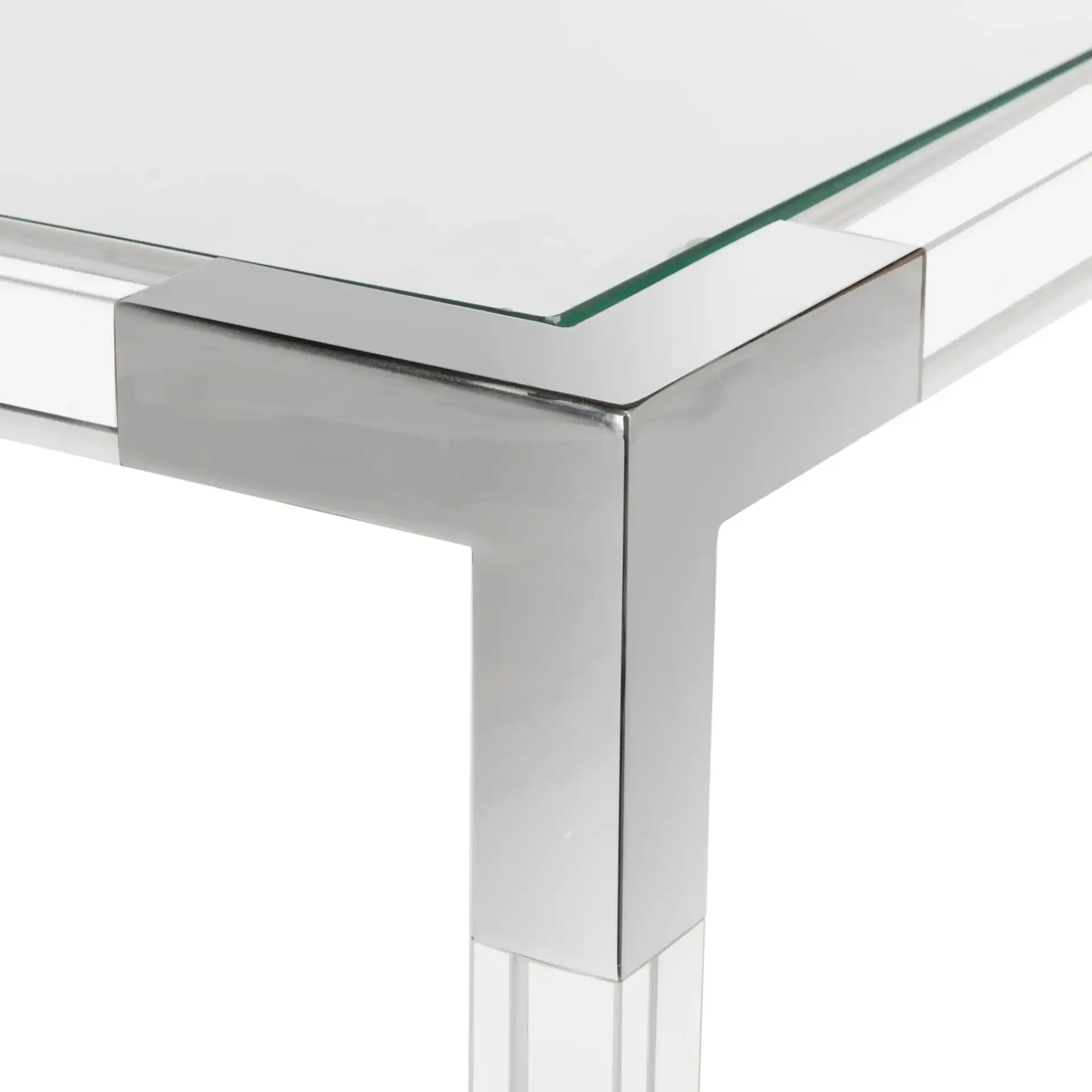Arverne Console in Silver in a styled room