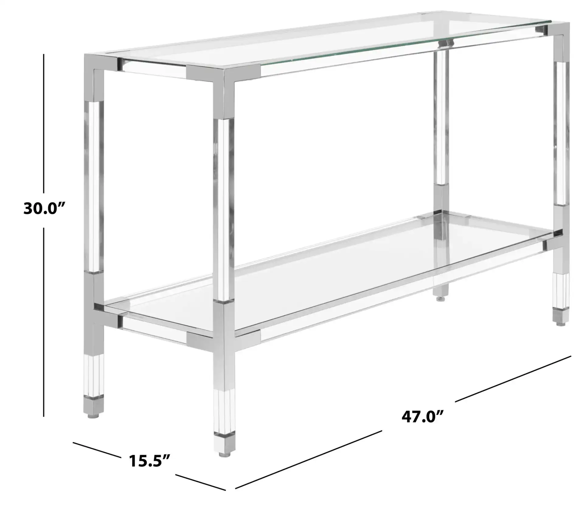 Arverne Console in Silver, detail view