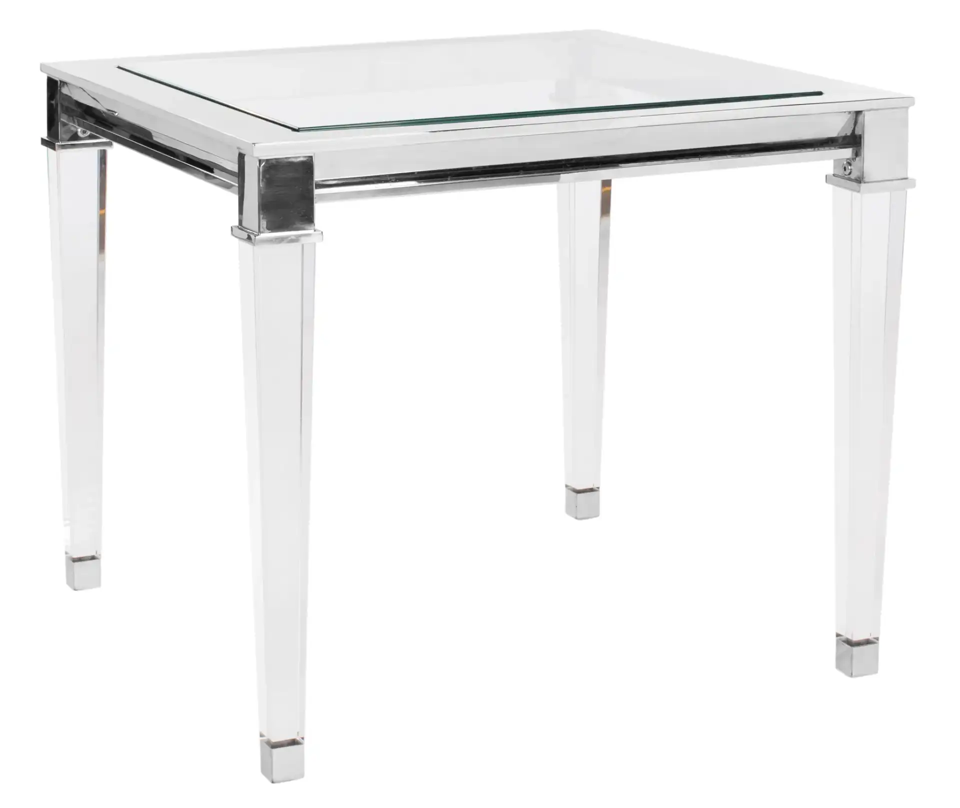 Charleston End Table in Silver, detail view