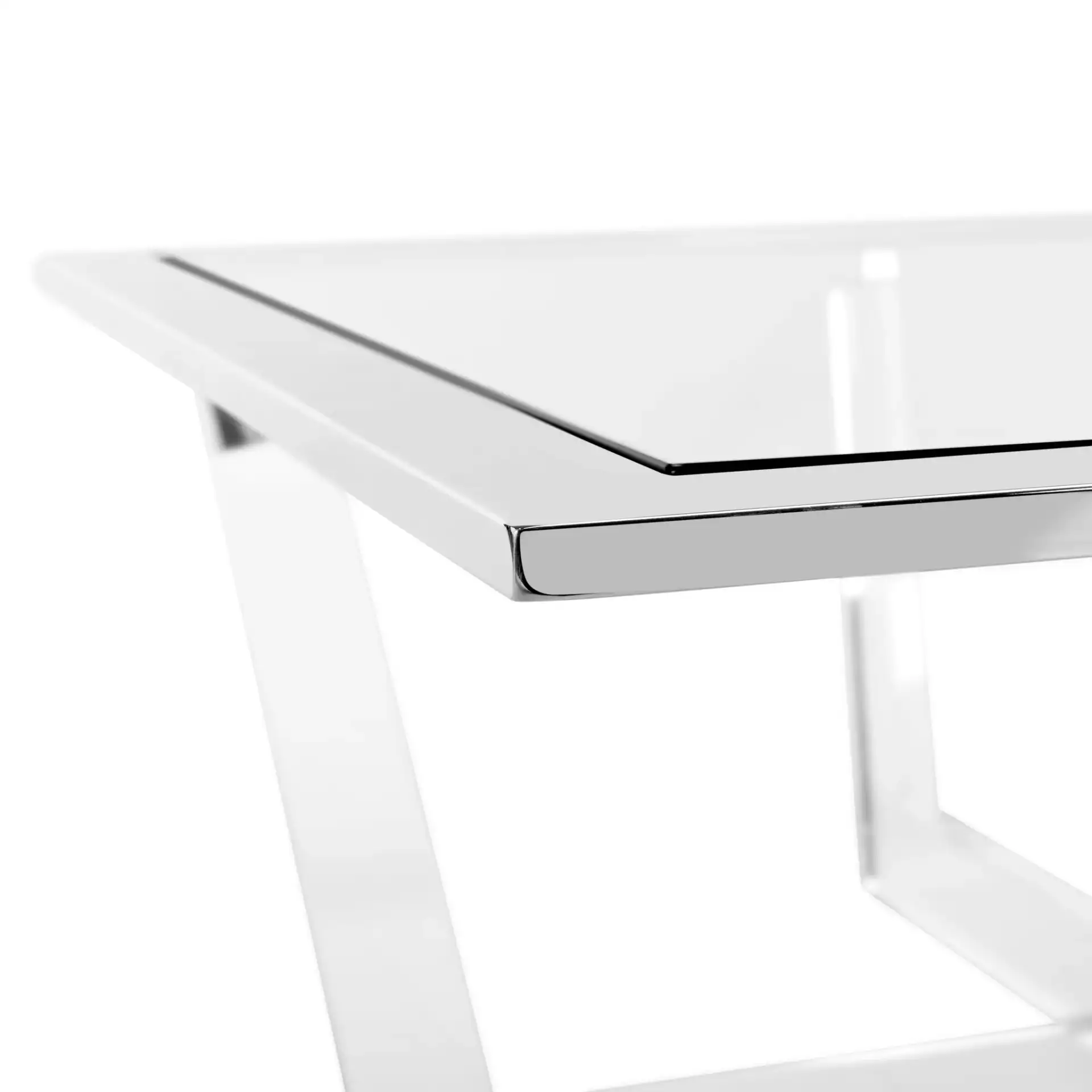 Hermina Acrylic Coffee Table in Clear in a styled room
