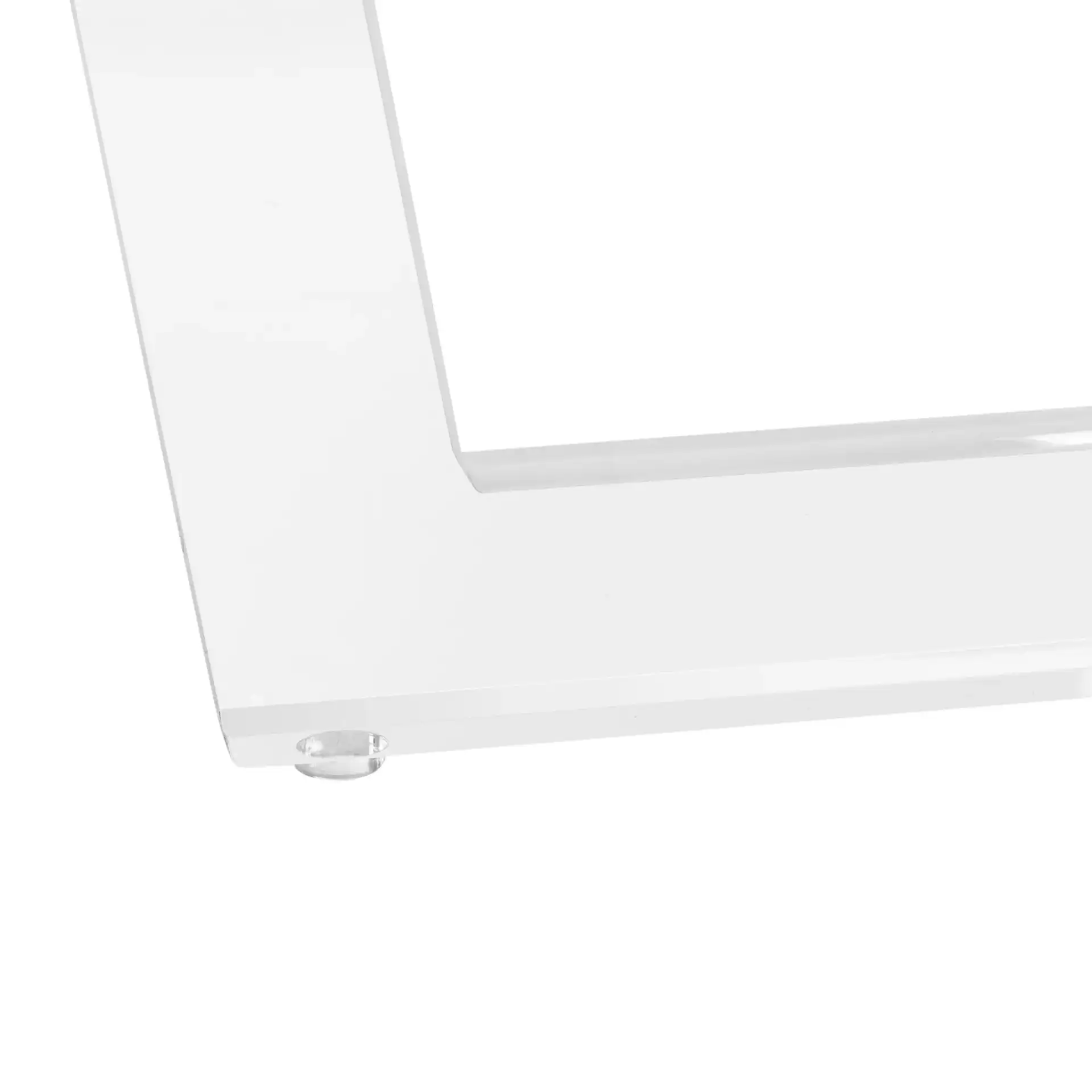 Hermina Acrylic Coffee Table in Clear, detail view