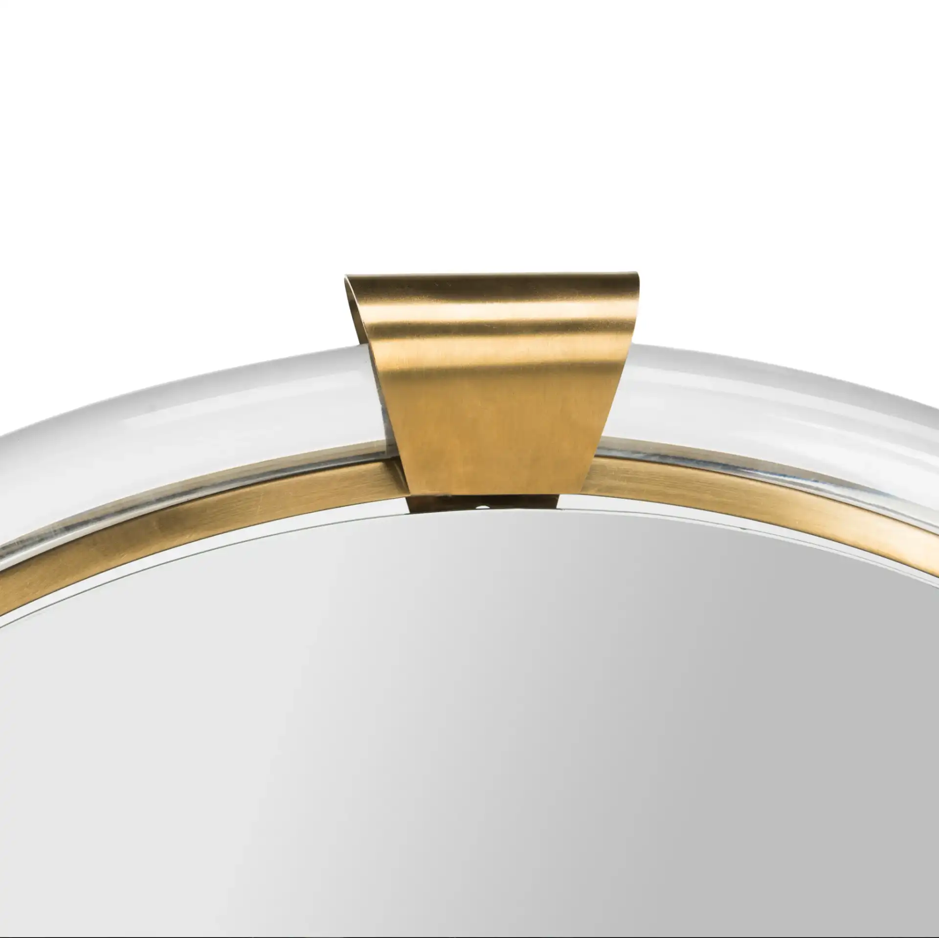 Donzel Mirror in Brass in a styled room
