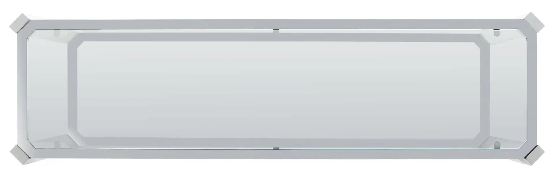 Gianna Acrylic Console Table in Clear, detail view