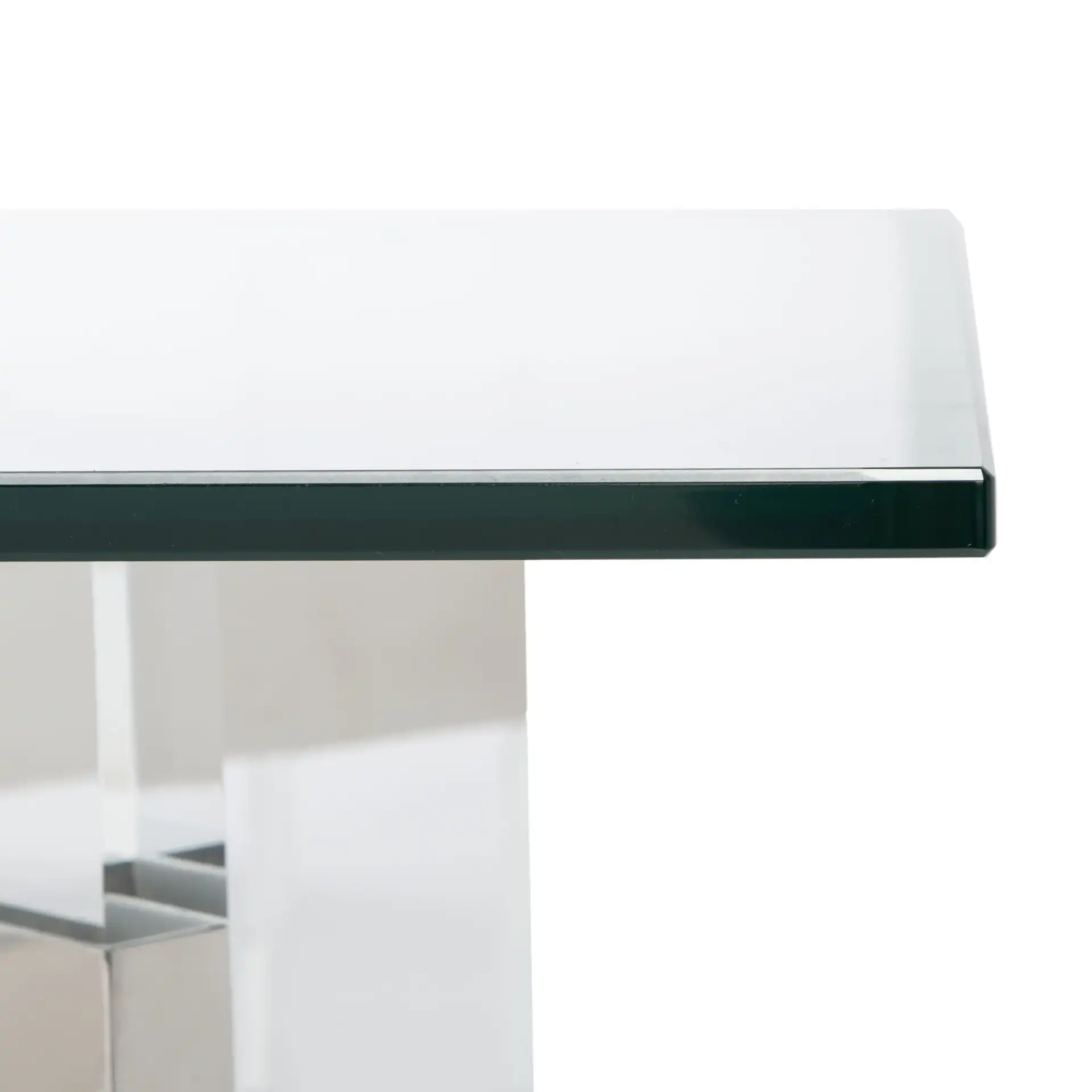 Eugene Acrylic Coffee Table in Silver / Clear in a styled room