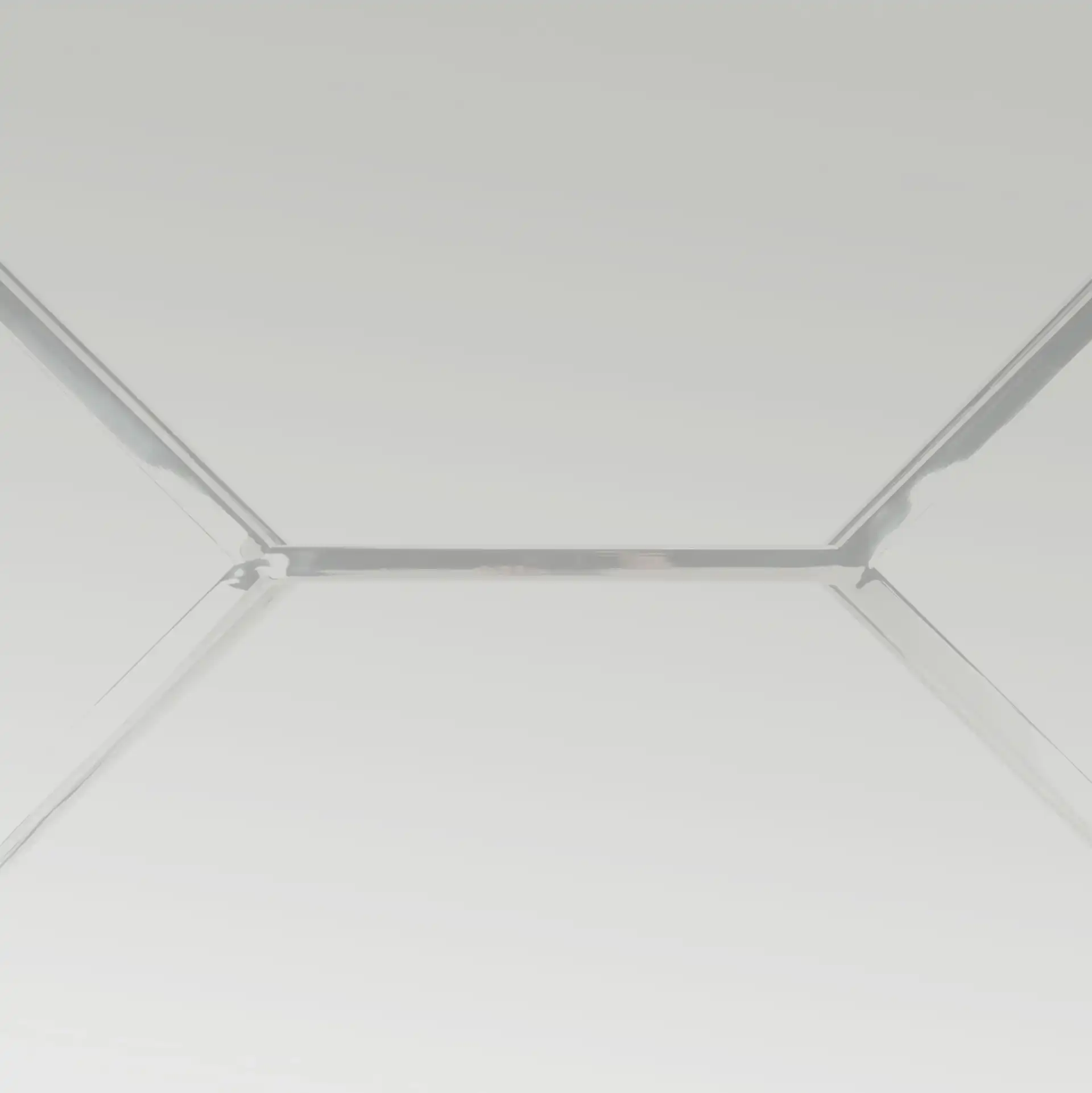 Eugene Acrylic Coffee Table in Silver / Clear, detail view