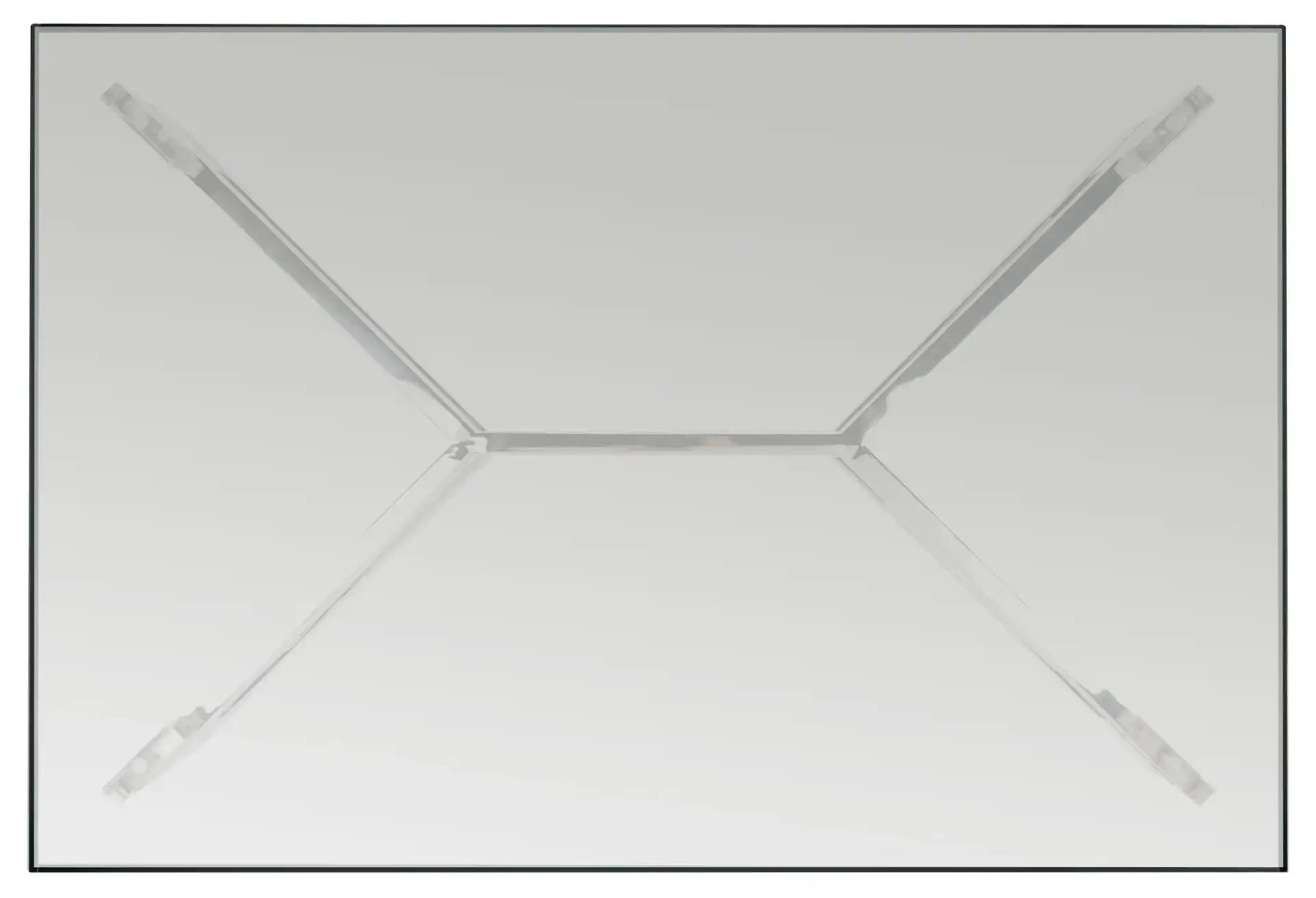 Eugene Acrylic Coffee Table in Silver / Clear, detail view