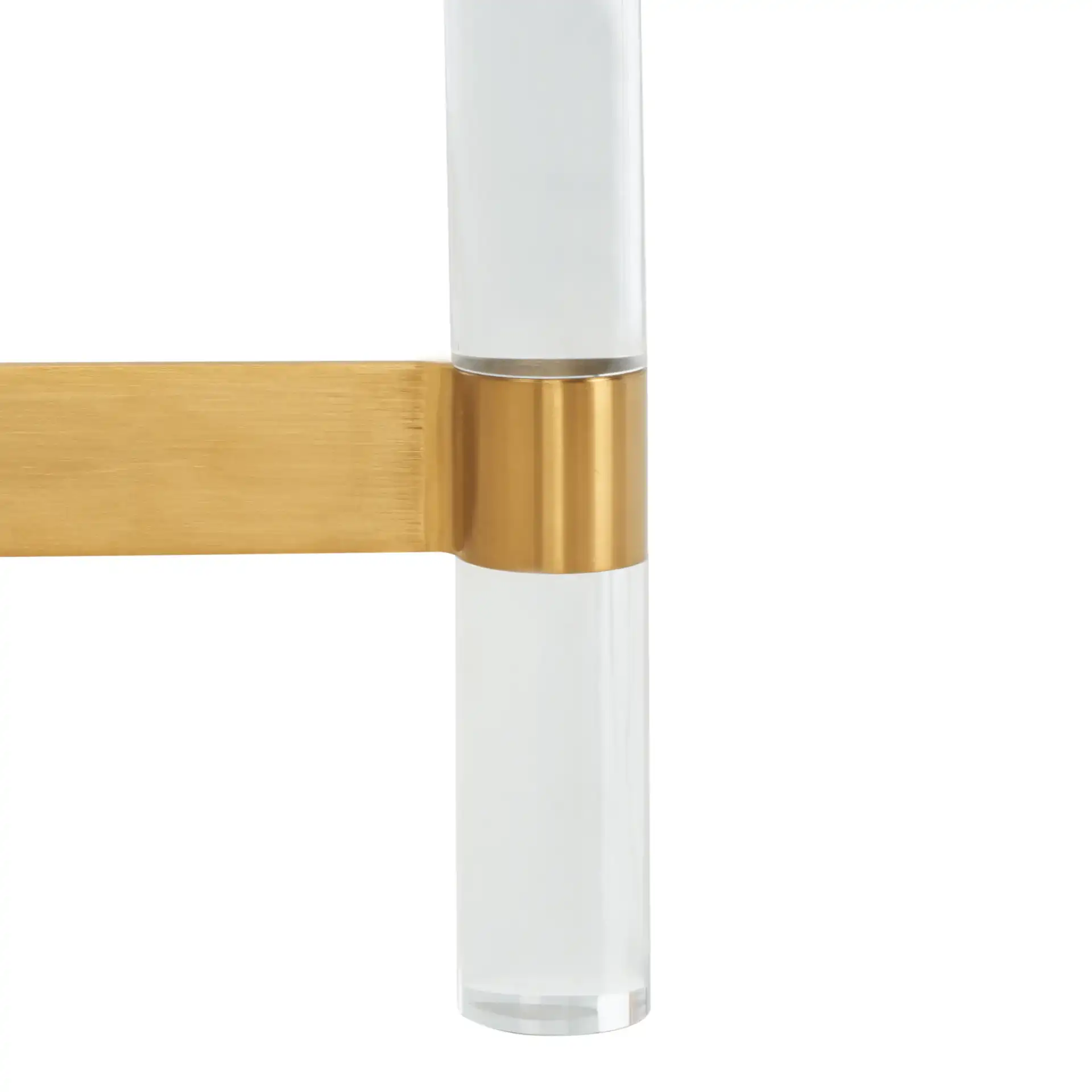 Suzanna Acrylic Accent Table in Silver, detail view