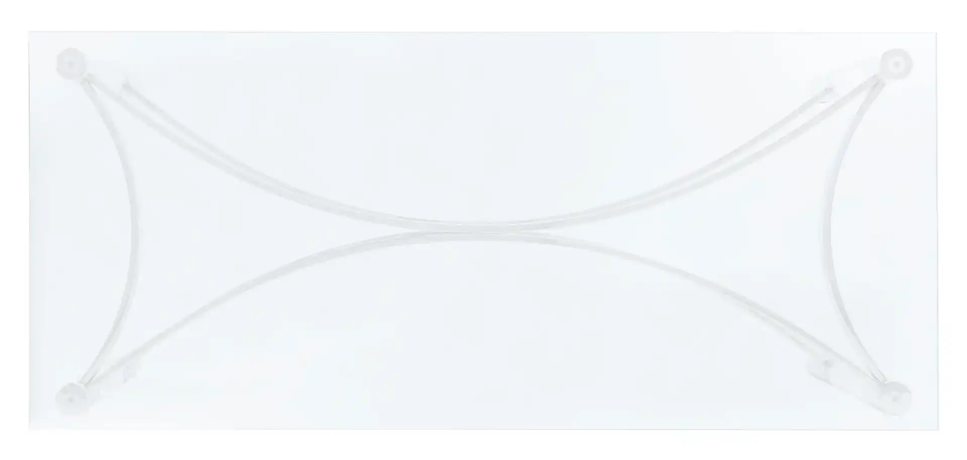Letty Acrylic Coffee Table in Silver, detail view