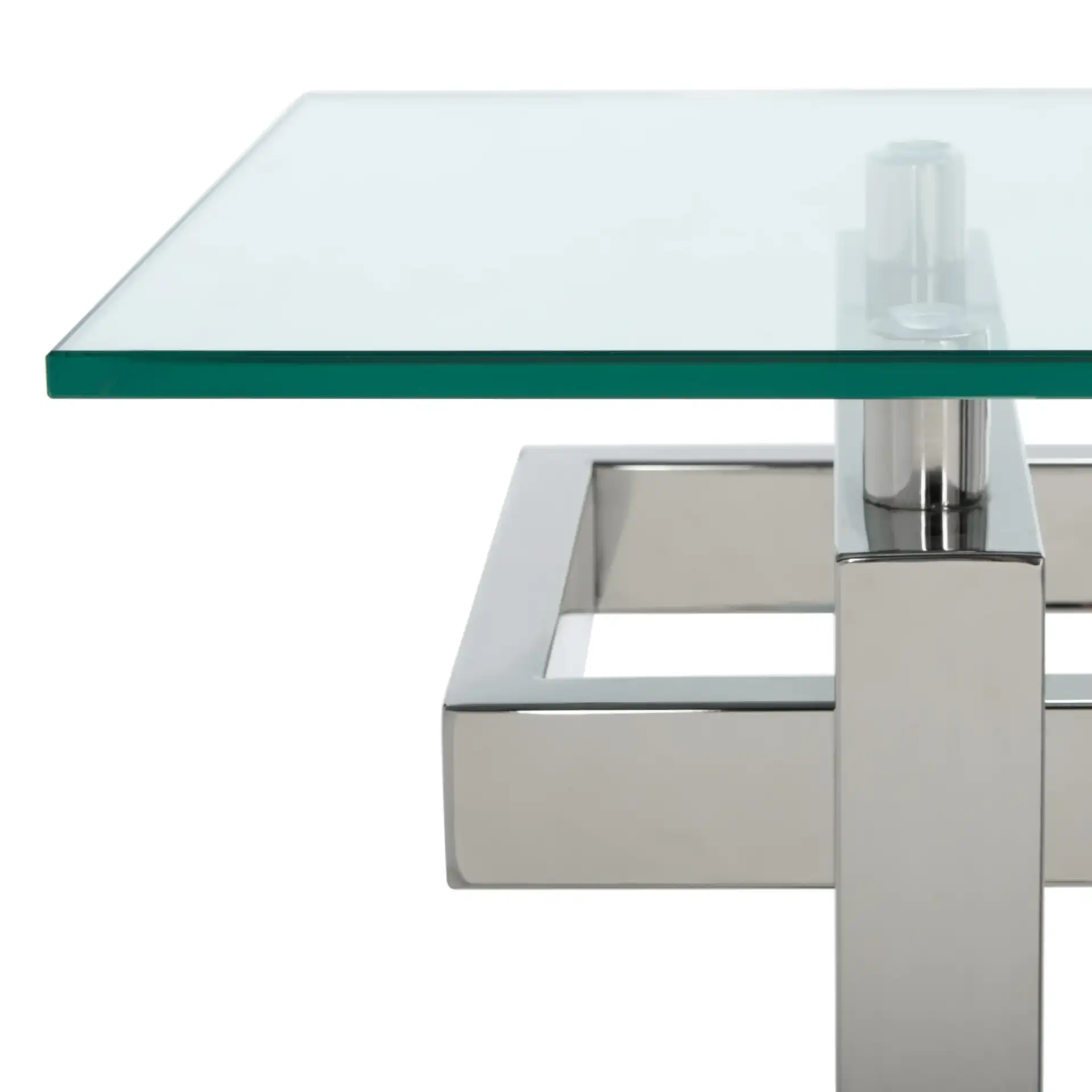 Montrelle Acrylic Console Table in Silver in a styled room