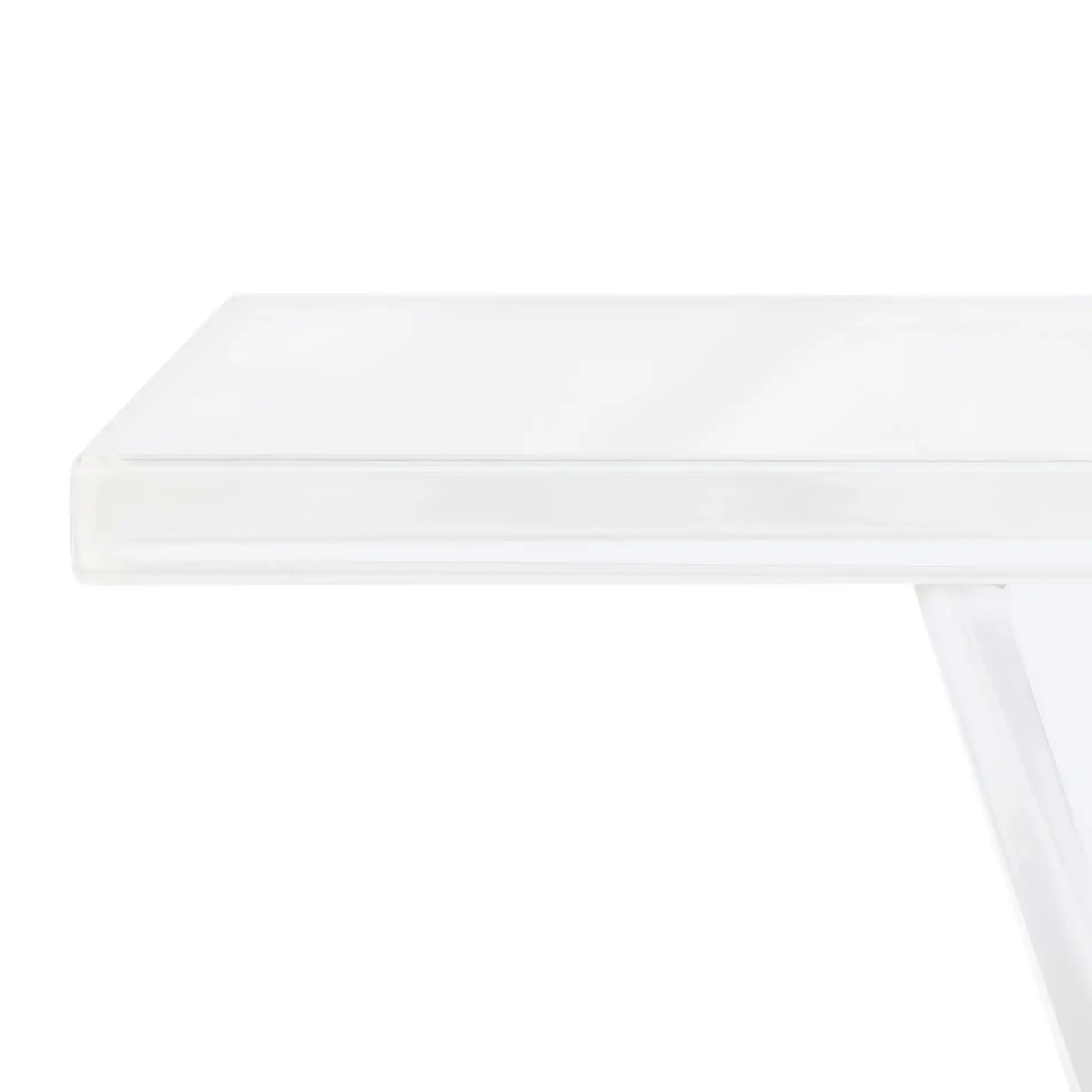 Werner Acrylic Console Table in Brass in a styled room