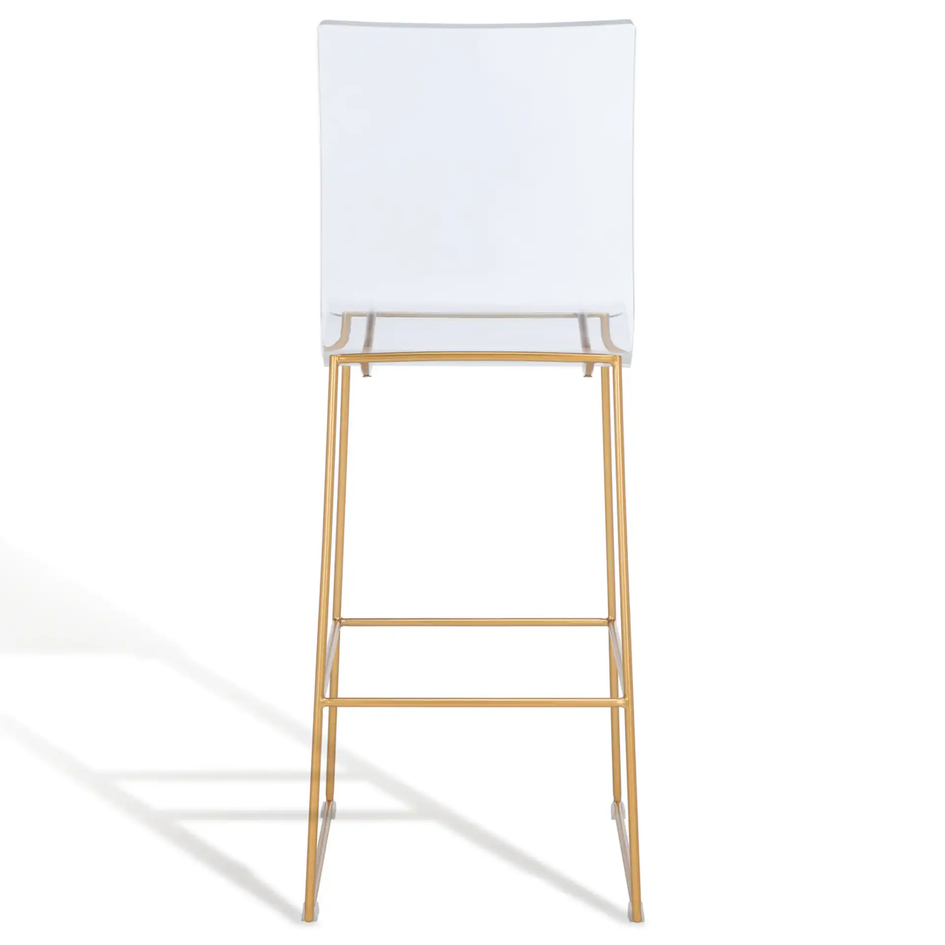 Bryant Acrylic Barstool in Smoke Gray / Black, detail view
