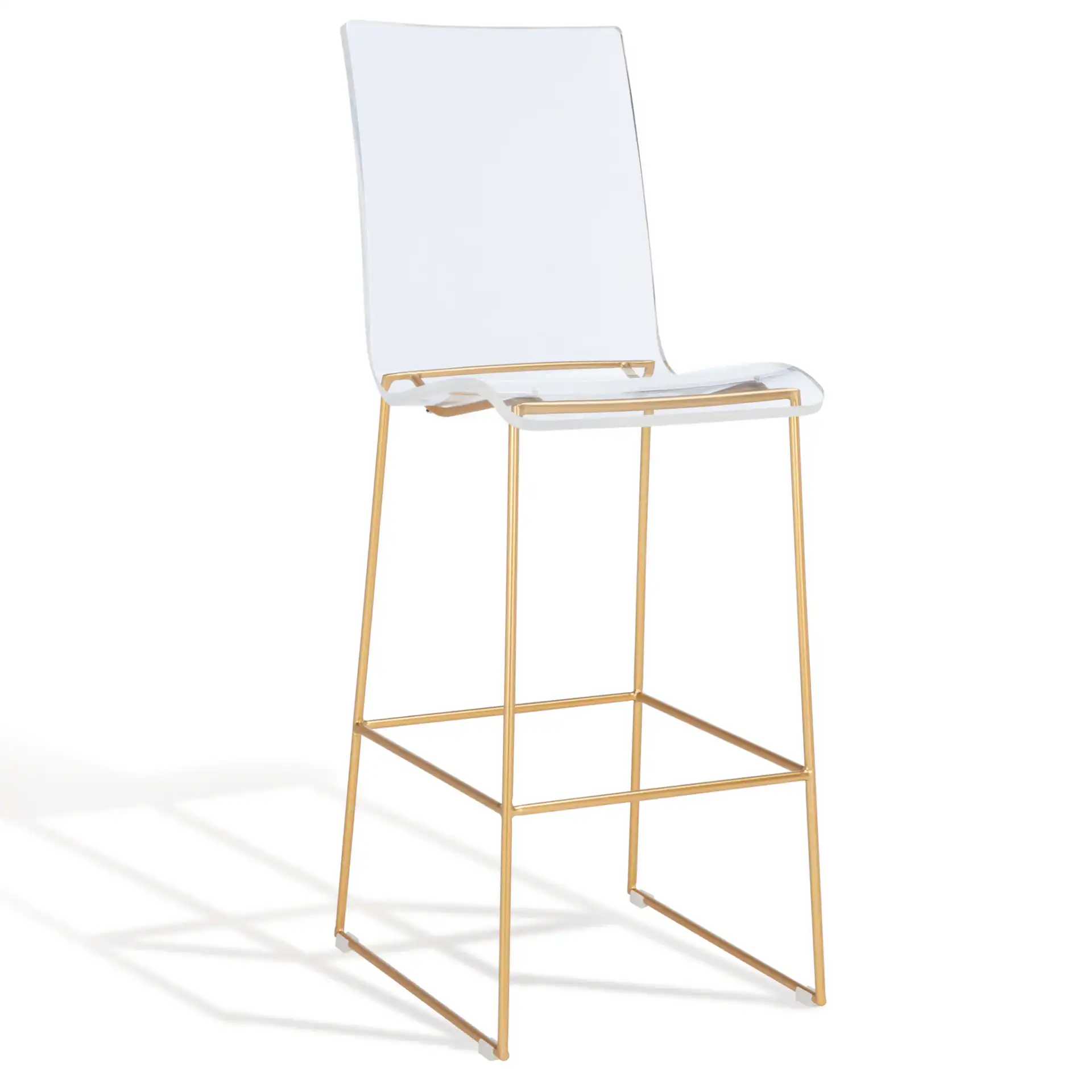 Bryant Acrylic Barstool in Smoke Gray / Black