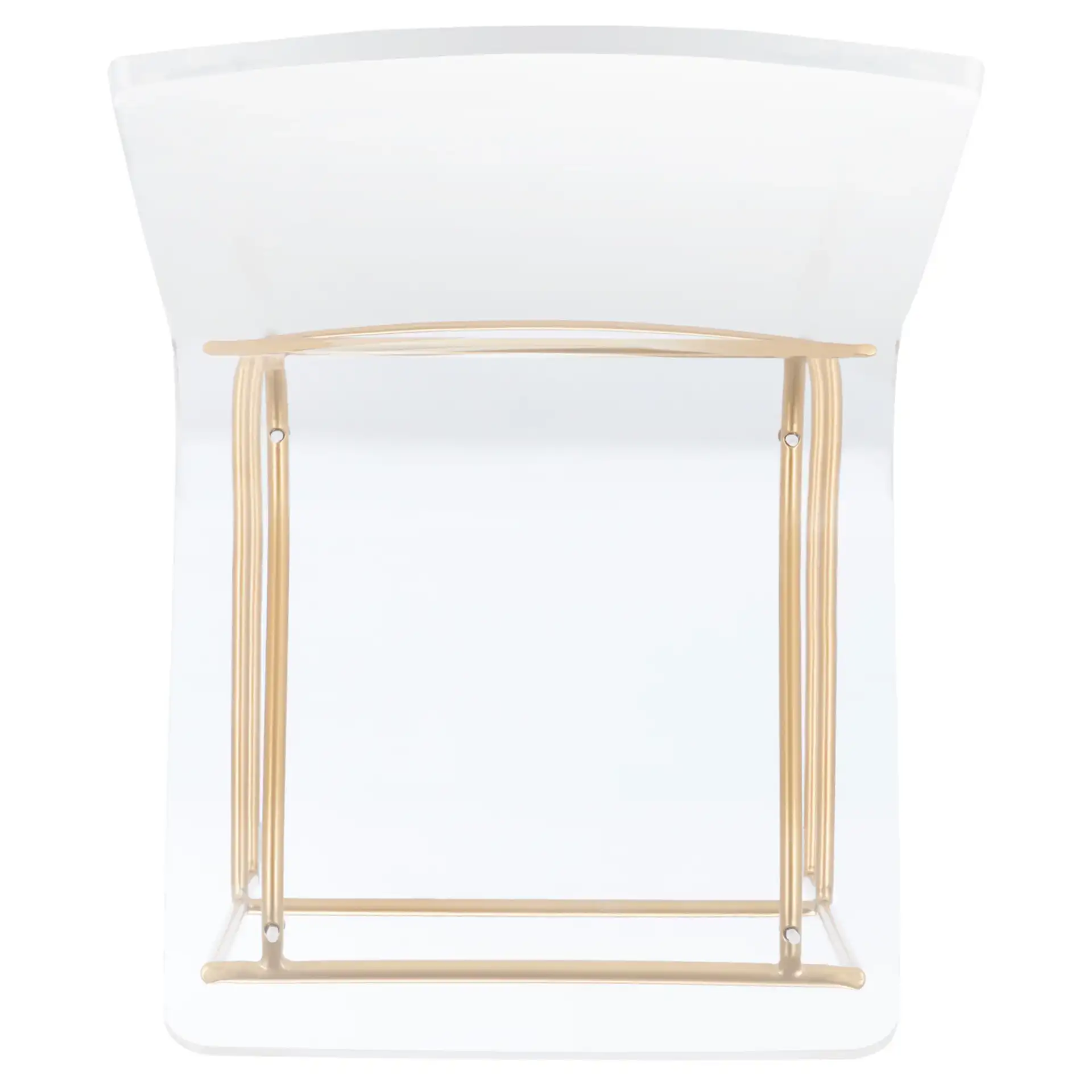 Bryant Acrylic Barstool in Smoke Gray / Black, detail view