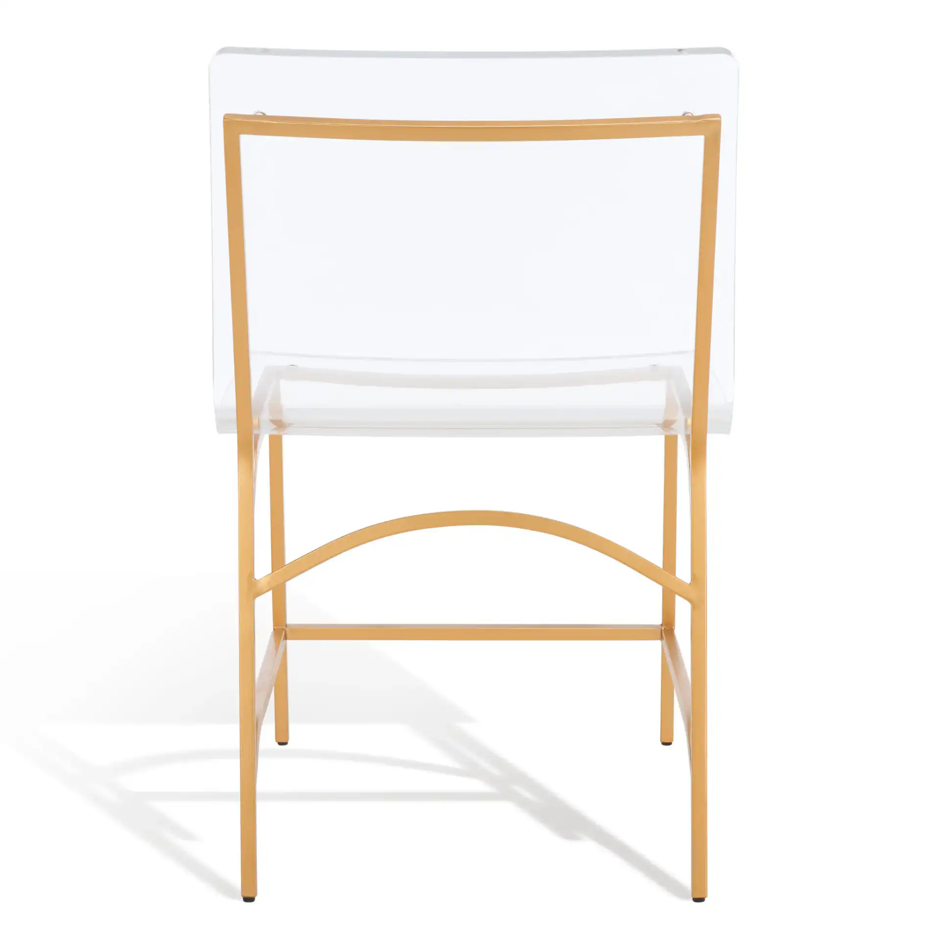 Bryant Acrylic Dining Chair (Set of 2) in Smoke Gray / Black, detail view