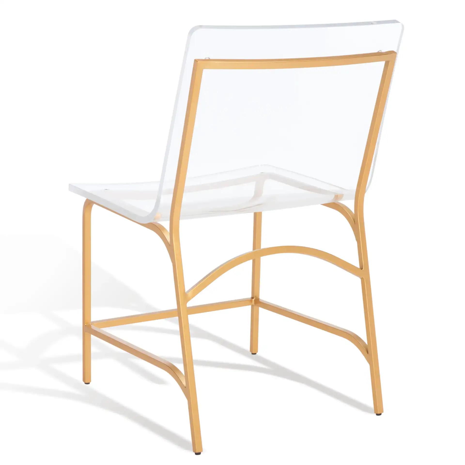 Bryant Acrylic Dining Chair (Set of 2) in Smoke Gray / Black, detail view