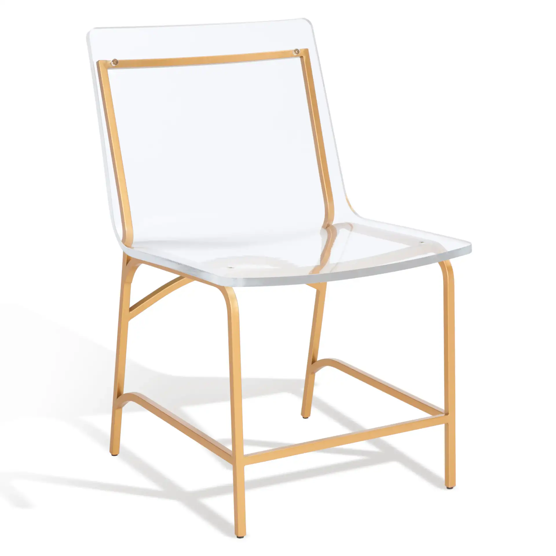 Bryant Acrylic Dining Chair (Set of 2) in Smoke Gray / Black