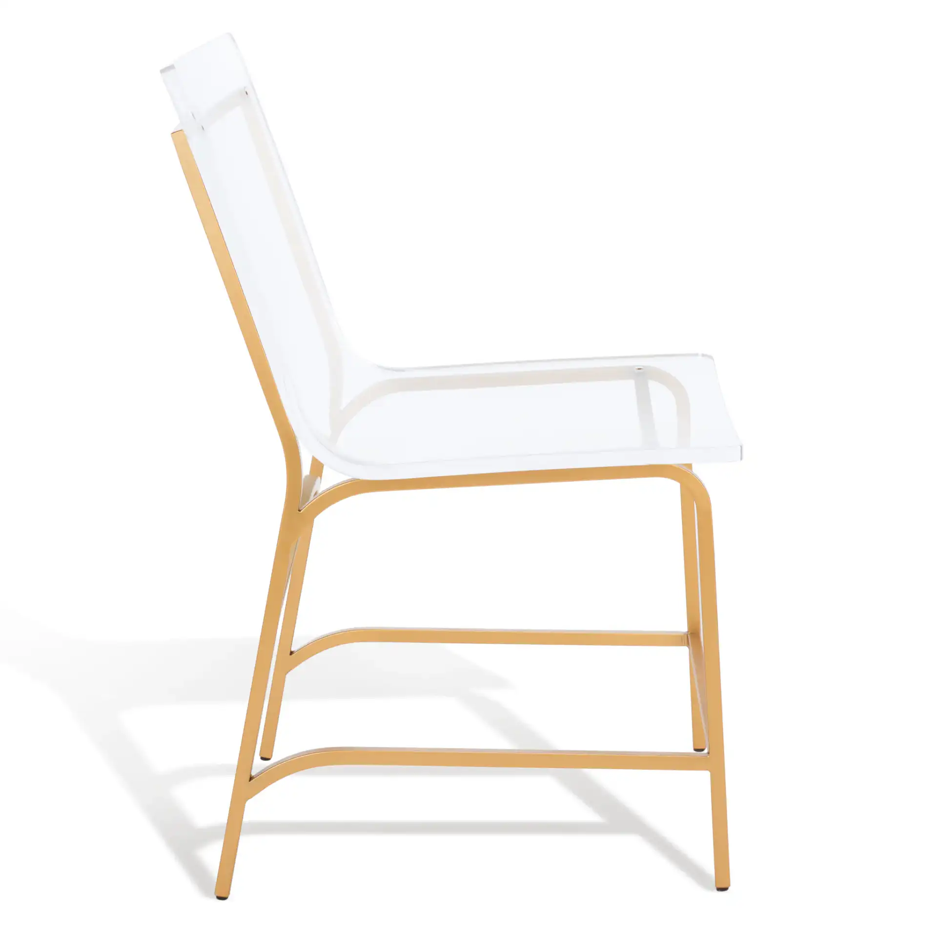 Bryant Acrylic Dining Chair (Set of 2) in Smoke Gray / Black, detail view