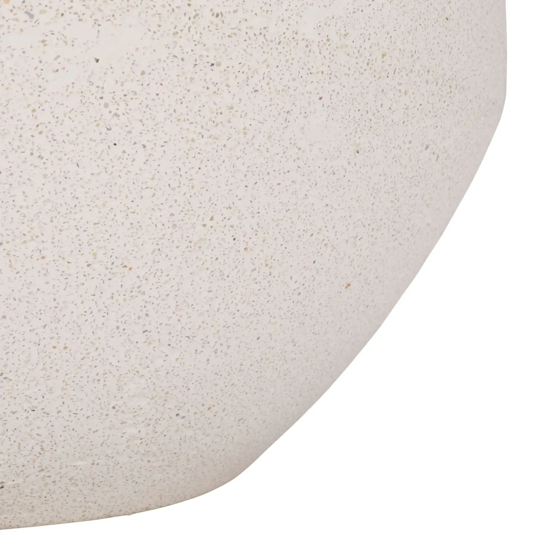 Dynah Concrete Accent Table in Ivory, detail view