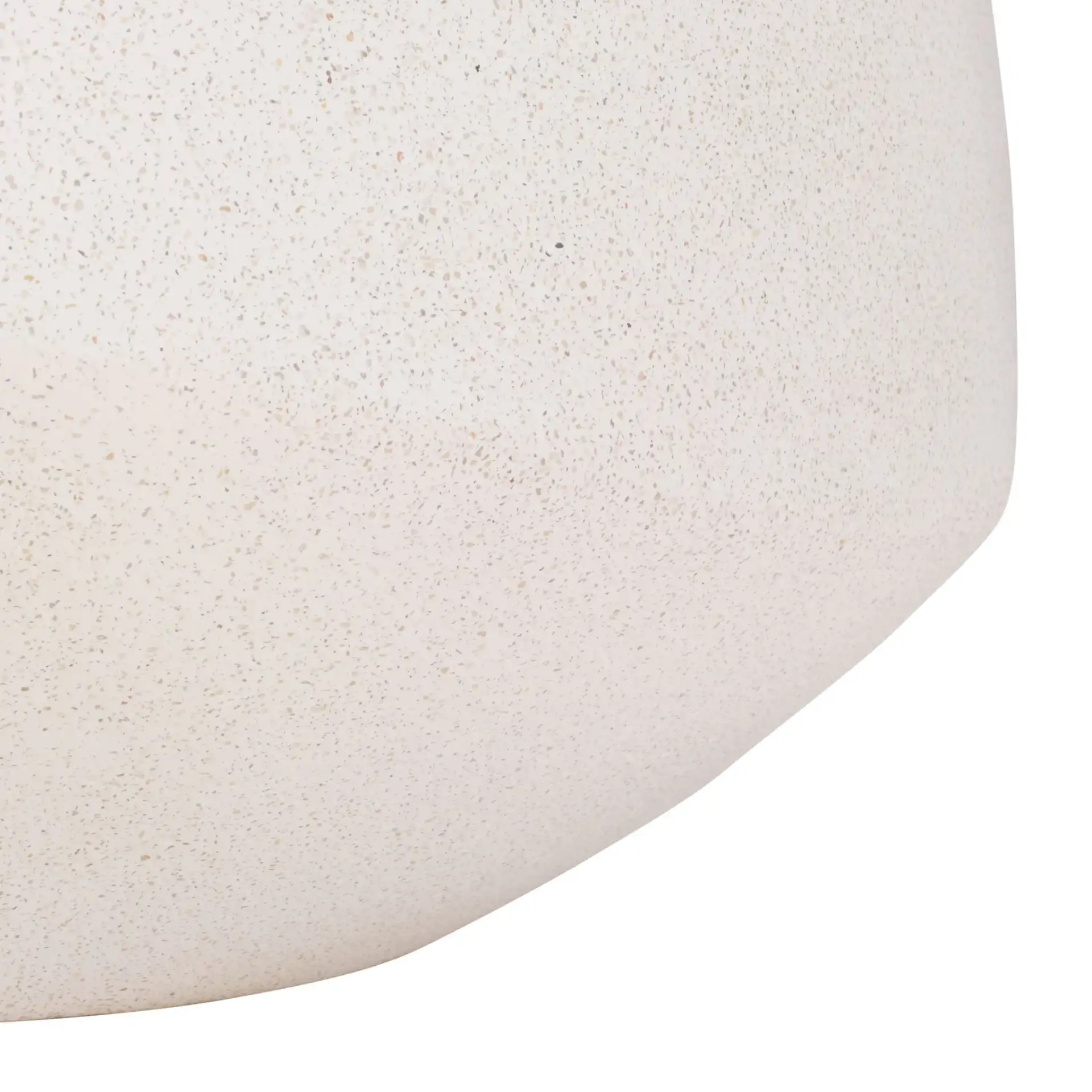 Flanagan Round Accent Table in Ivory, detail view