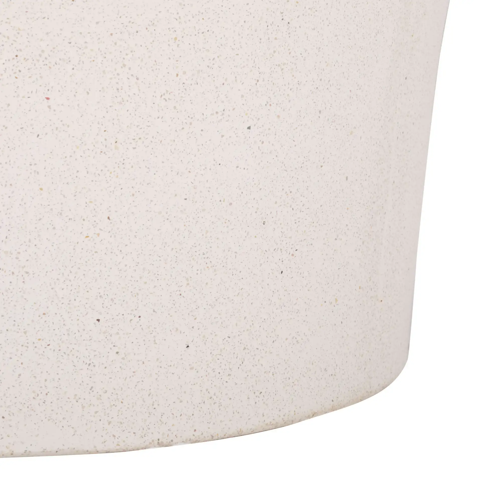 Einstein Round Accent Table in Ivory, detail view
