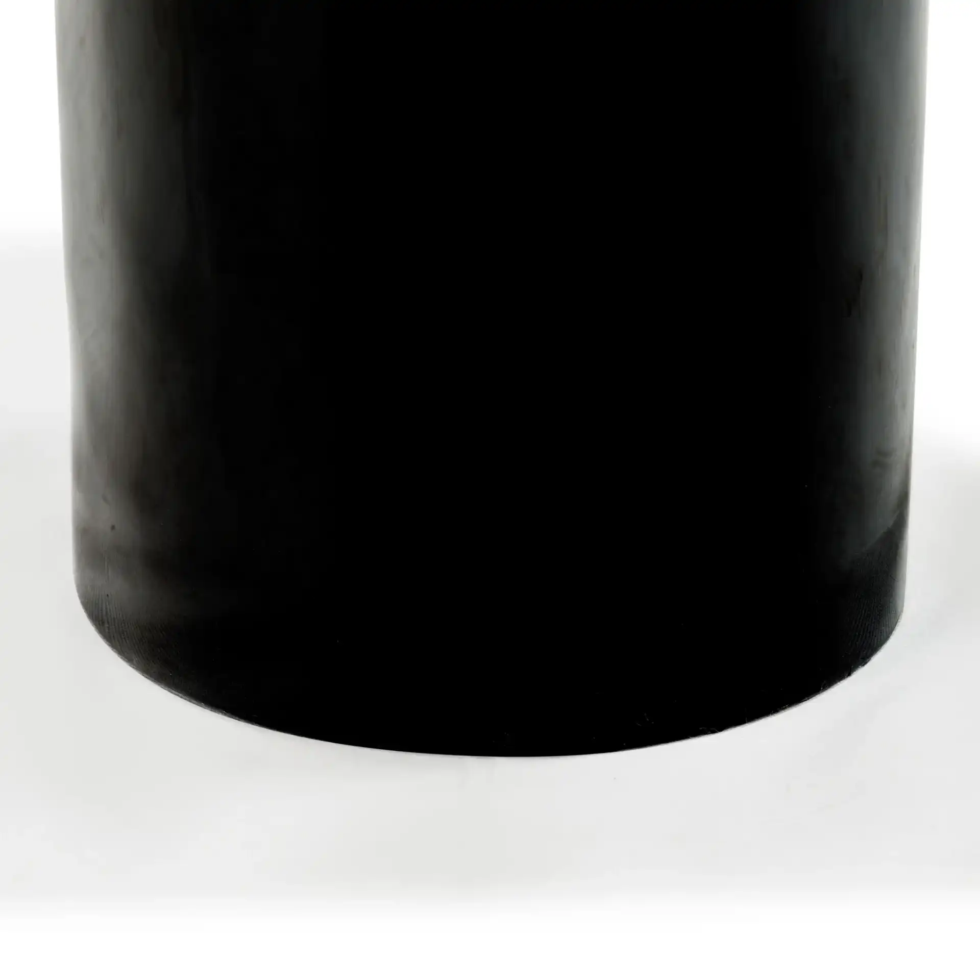 Rhianna Concrete Accent Table in Black, detail view