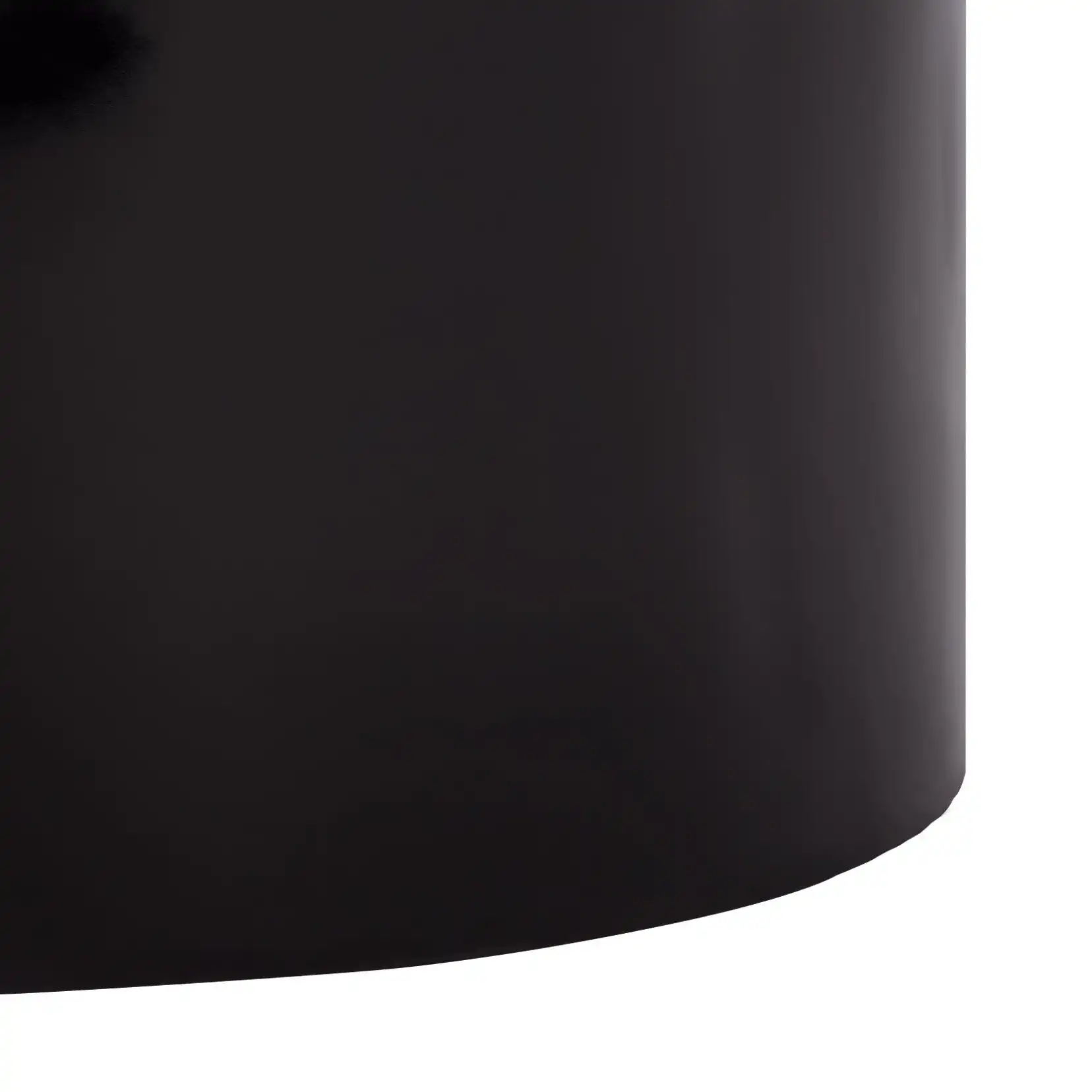 Rhianna Concrete Accent Table in Black, detail view