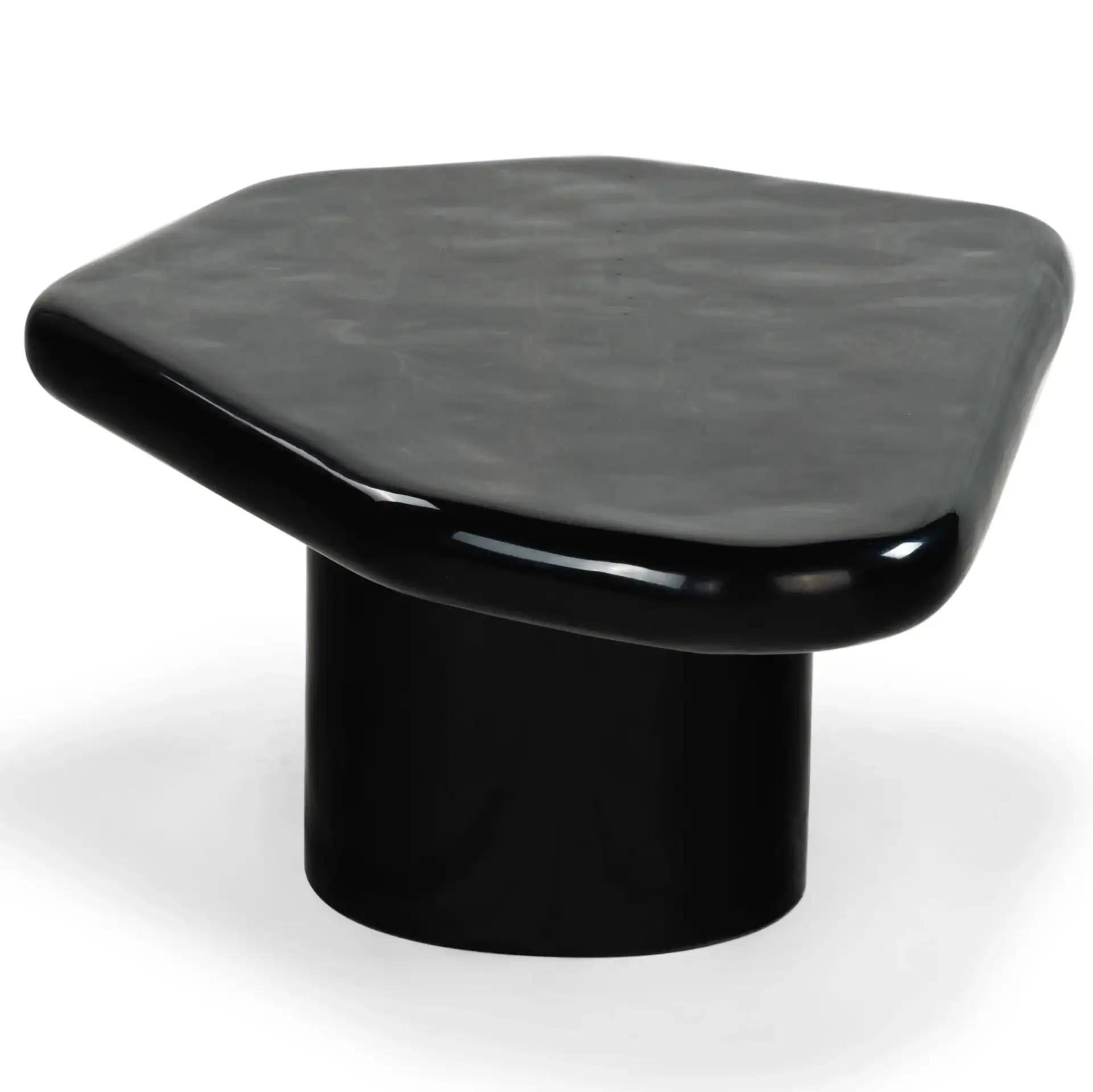 Rhianna Concrete Coffee Table in Black, detail view