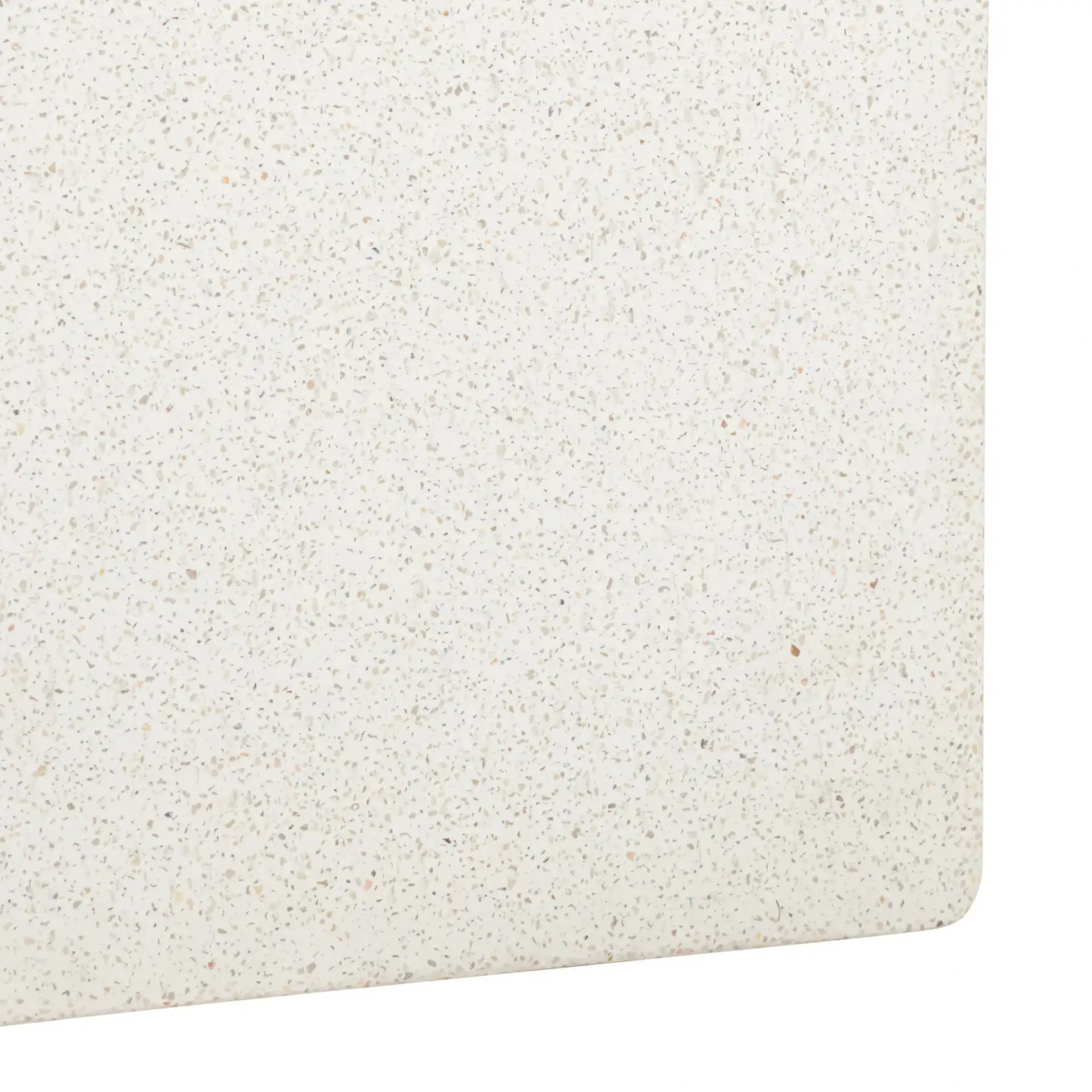Sophibeth Concrete Accent Table in Ivory / Clear, detail view